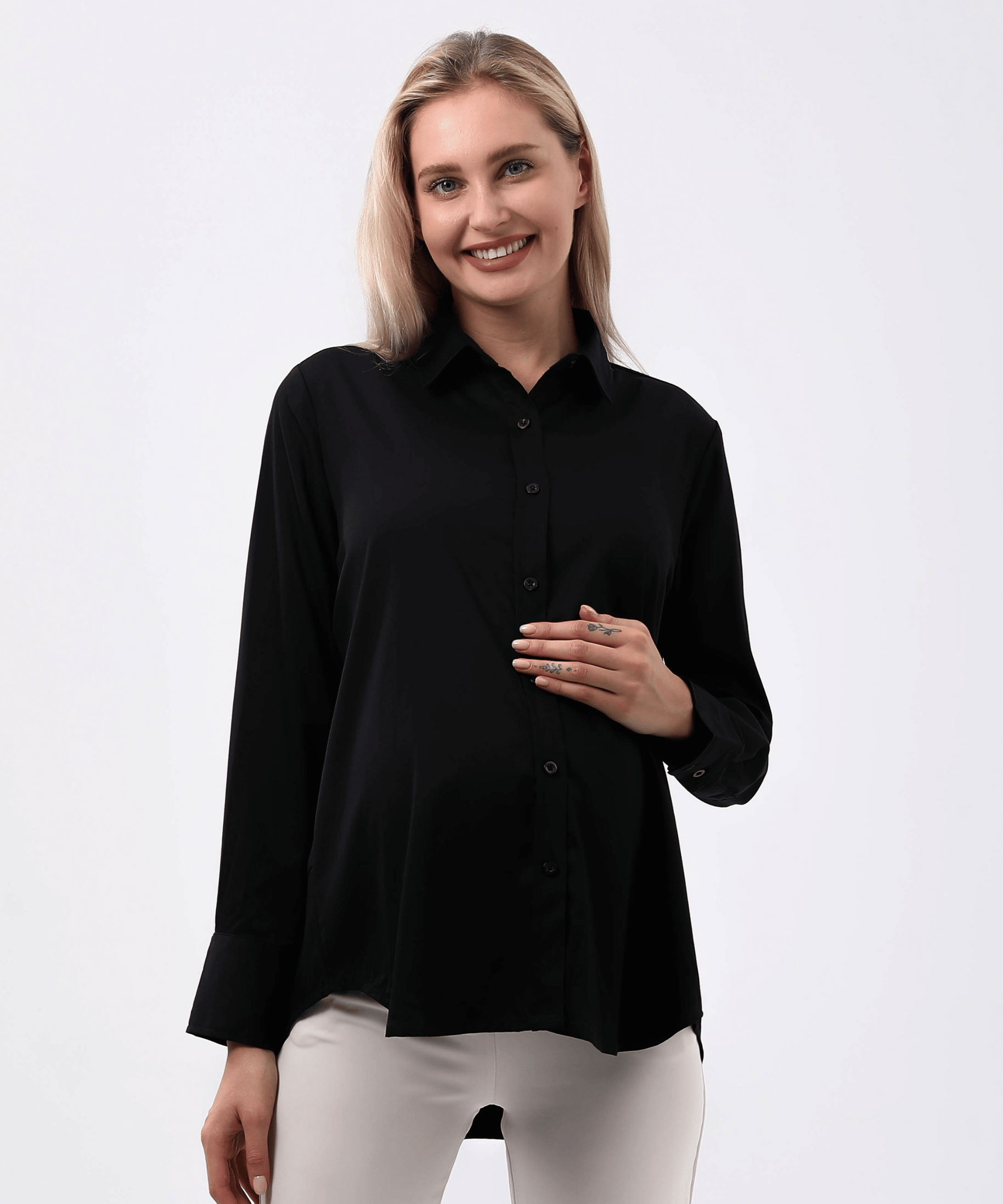 Classic Button Down Maternity Shirt