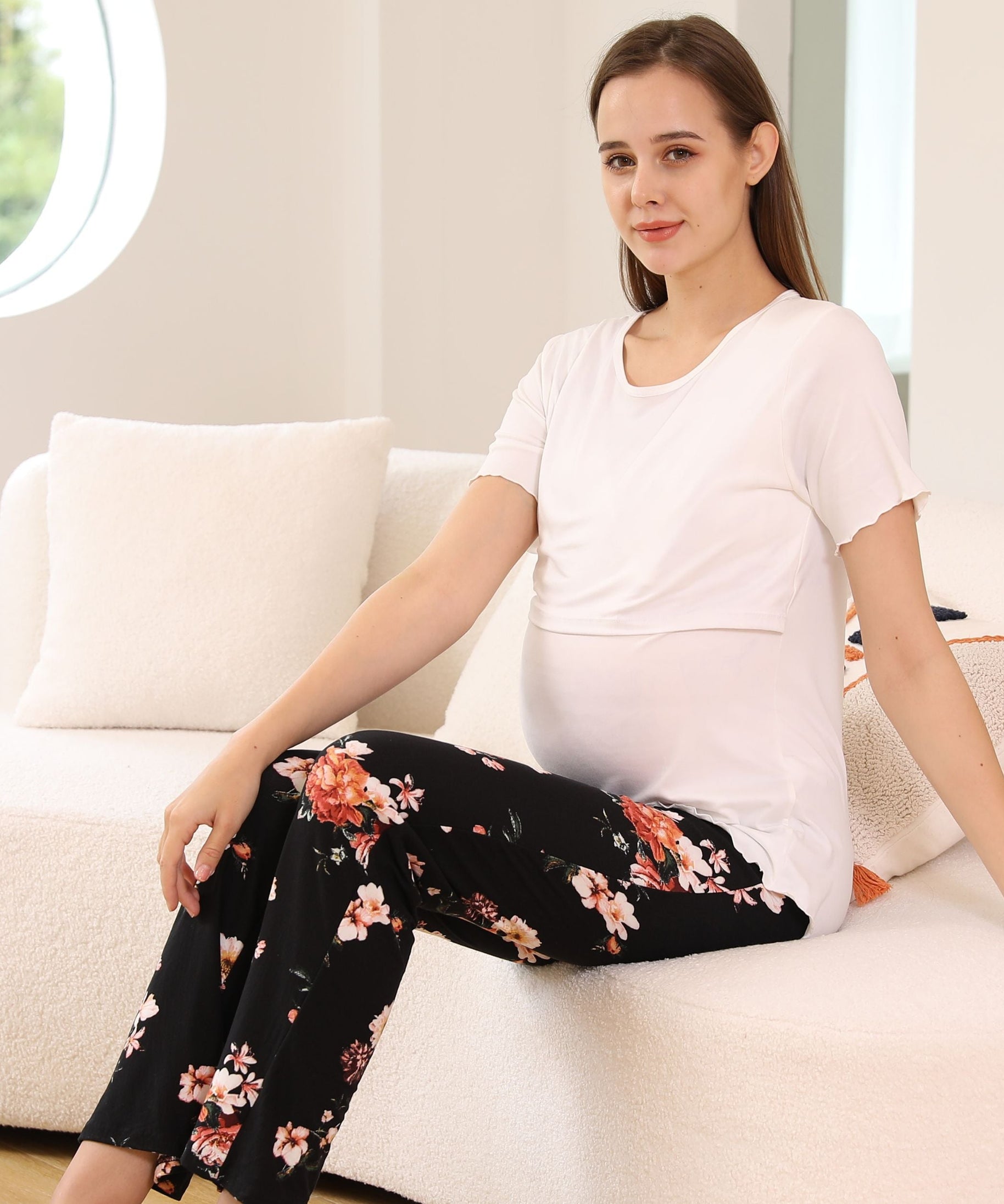 Below Bump Maternity Postpartum Pajama Pants (2 Pack)
