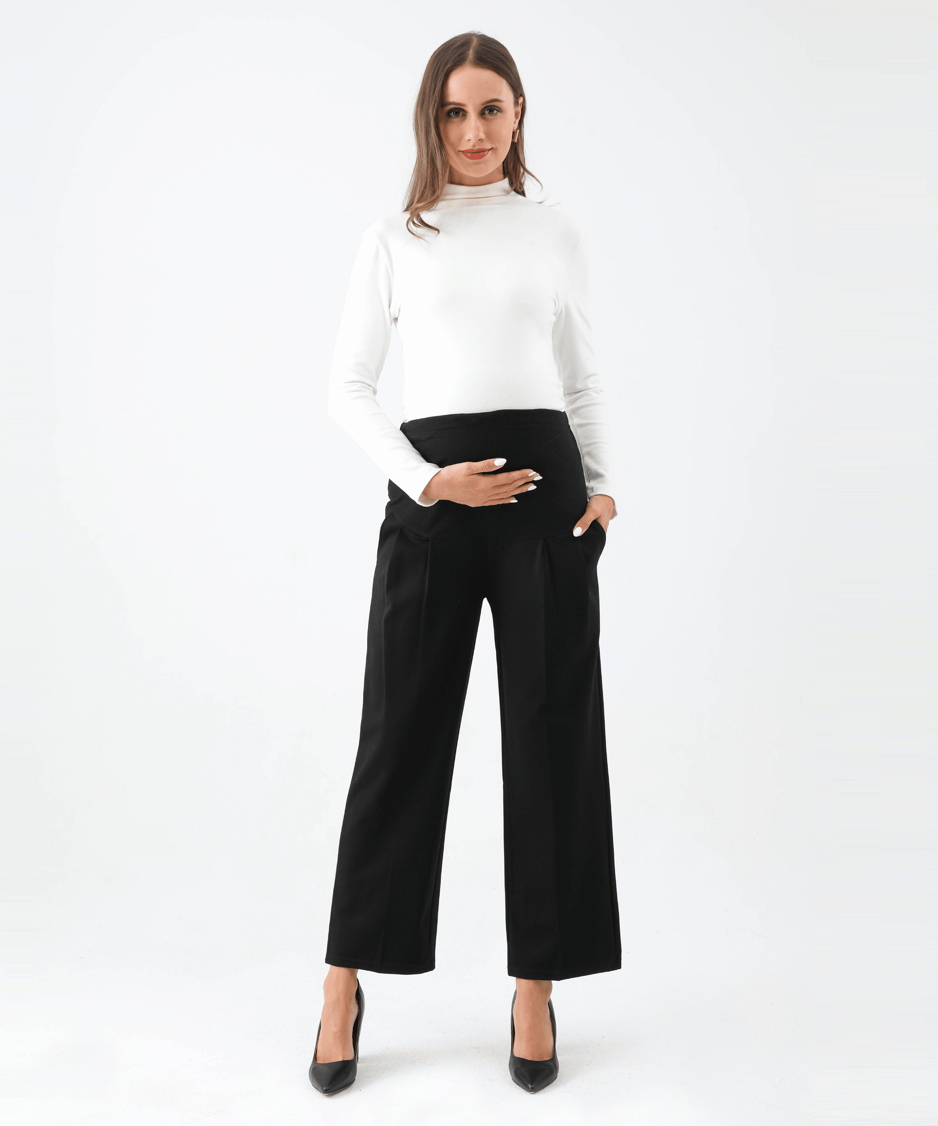 The Wide Leg Maternity Ankle Pant