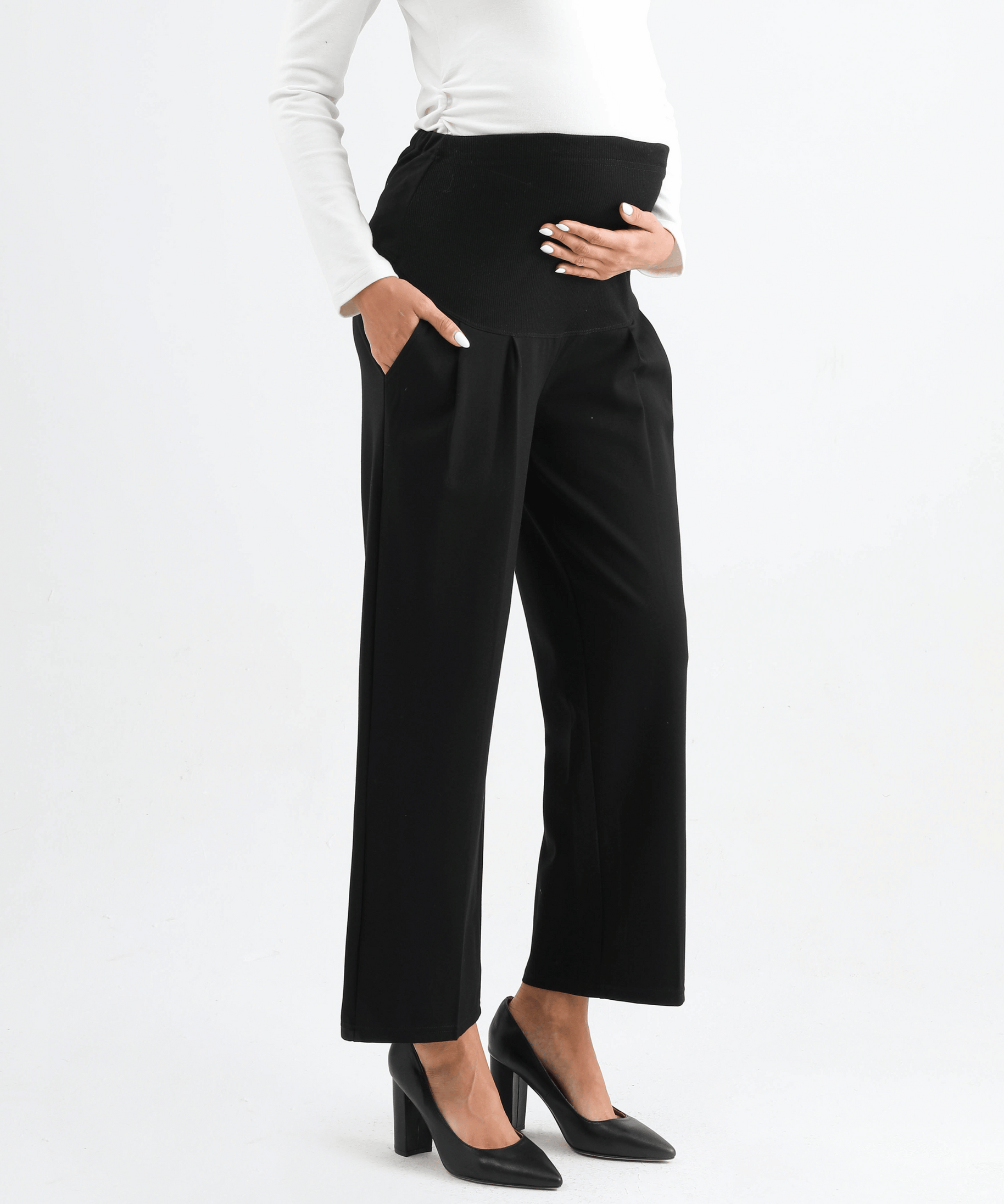 The Wide Leg Maternity Ankle Pant