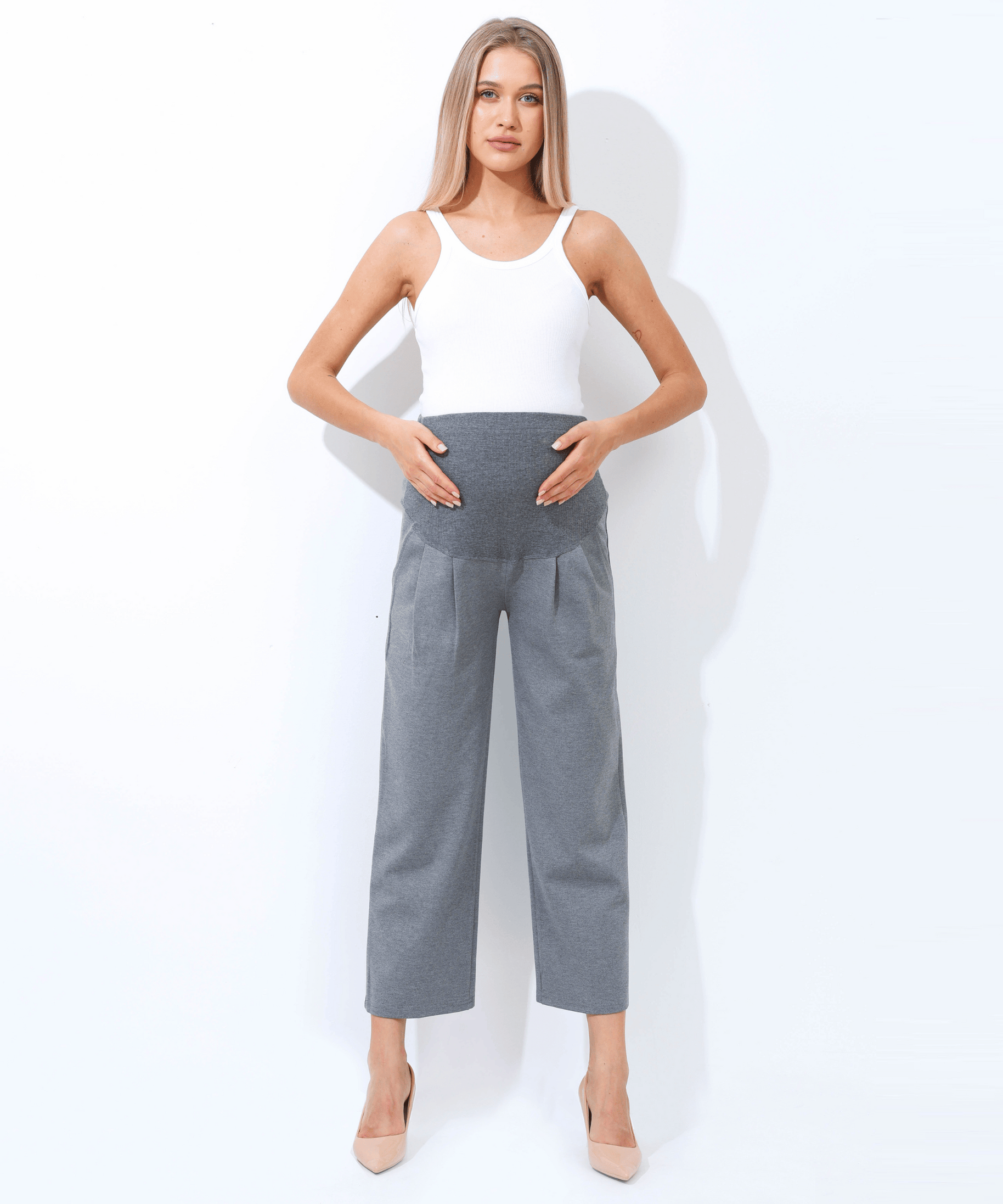 The Wide Leg Maternity Ankle Pant
