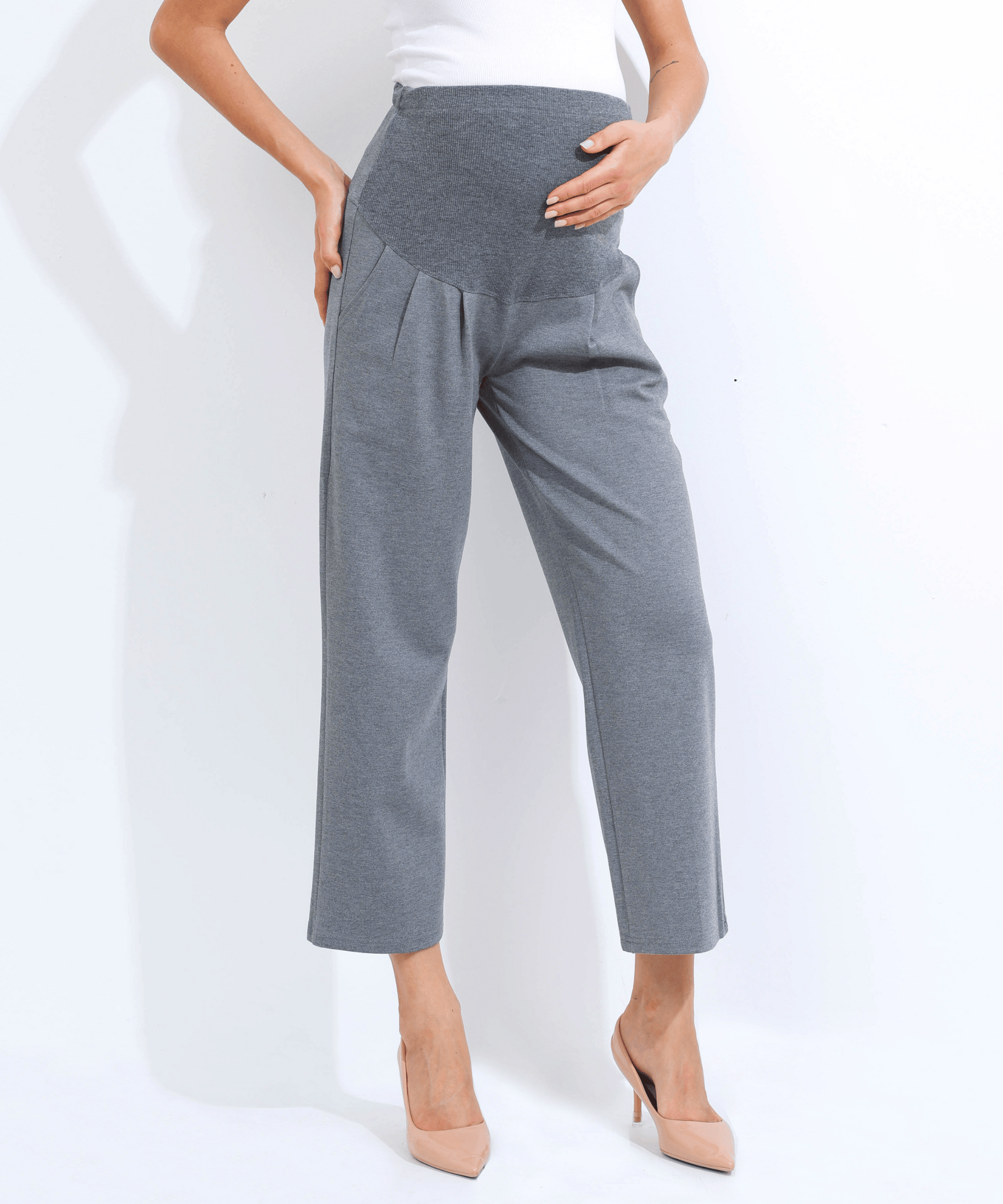The Wide Leg Maternity Ankle Pant