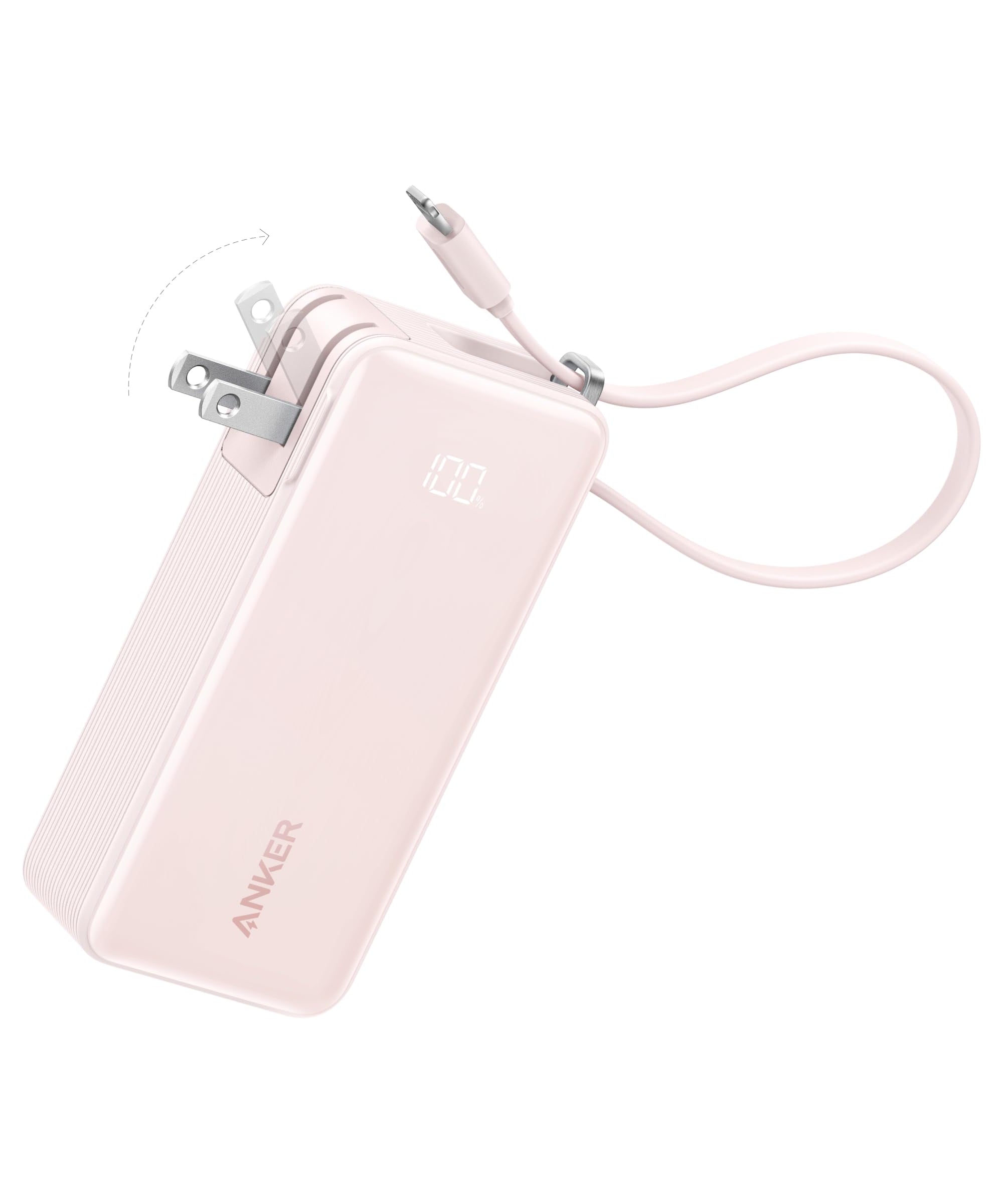 Anker Power Bank (10K, Fusion, Built-In Cable)