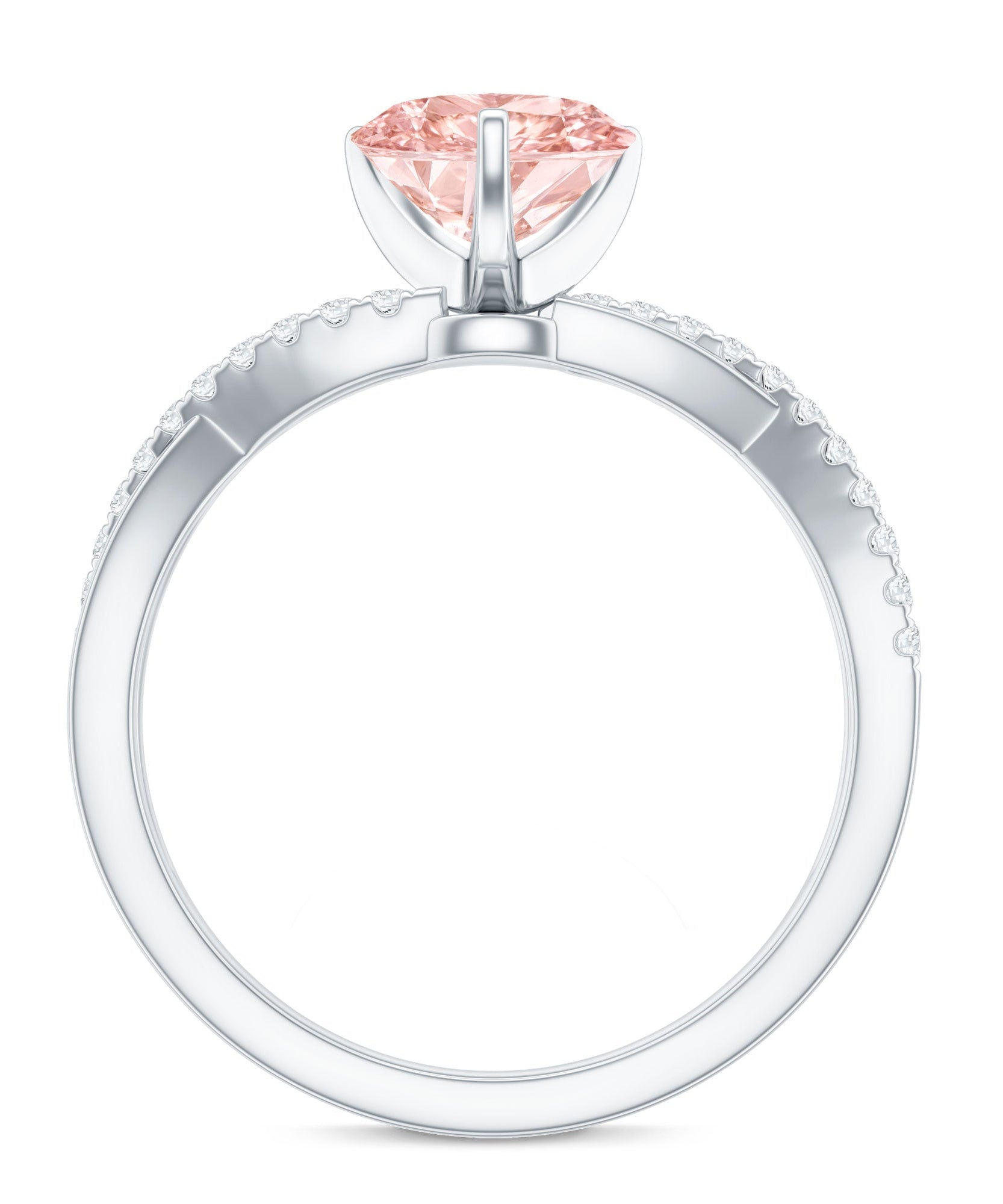 IGI Certified 1 CT Solitaire Lab Grown Pink Diamond Heart Engagement Ring