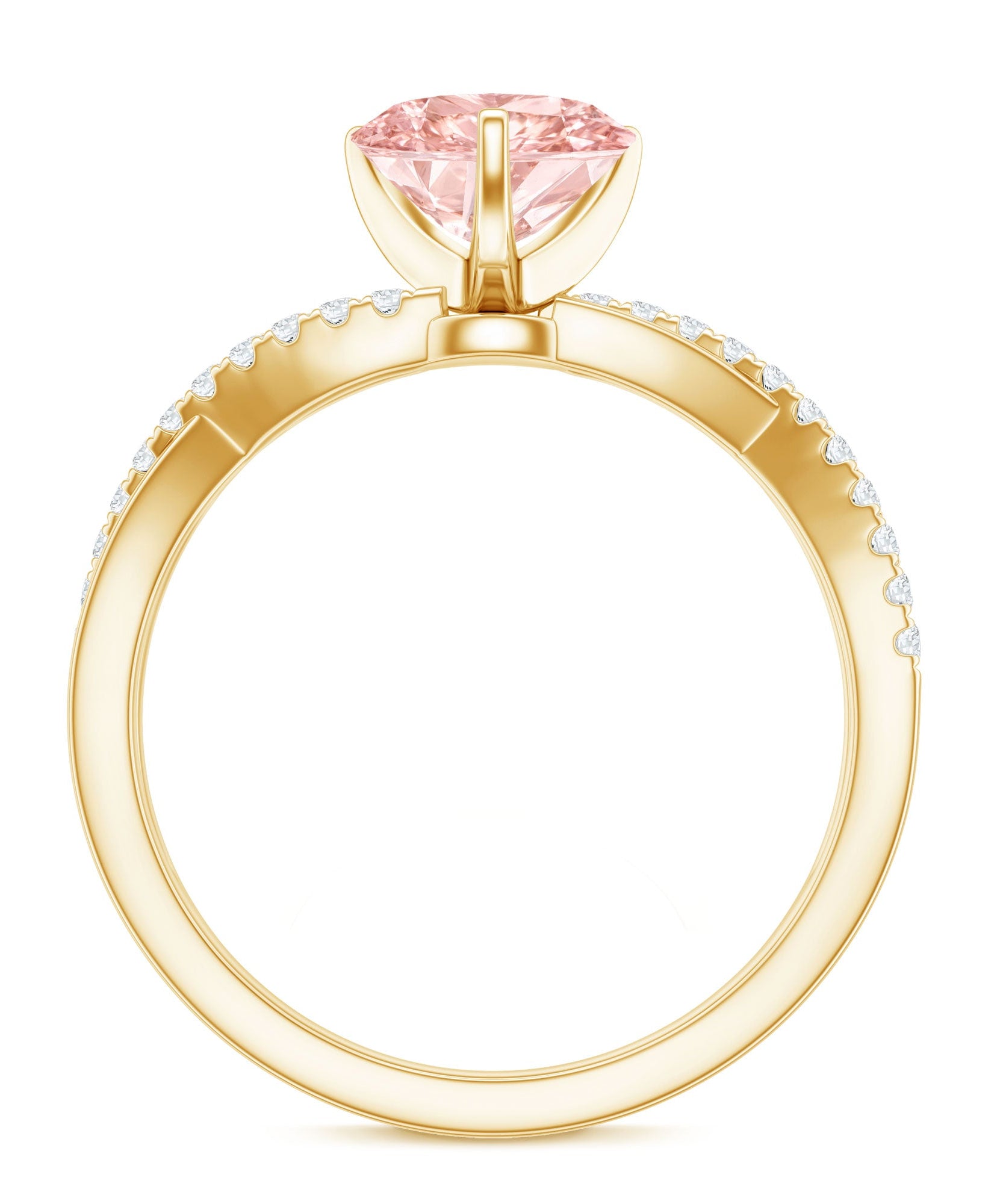 IGI Certified 1 CT Solitaire Lab Grown Pink Diamond Heart Engagement Ring