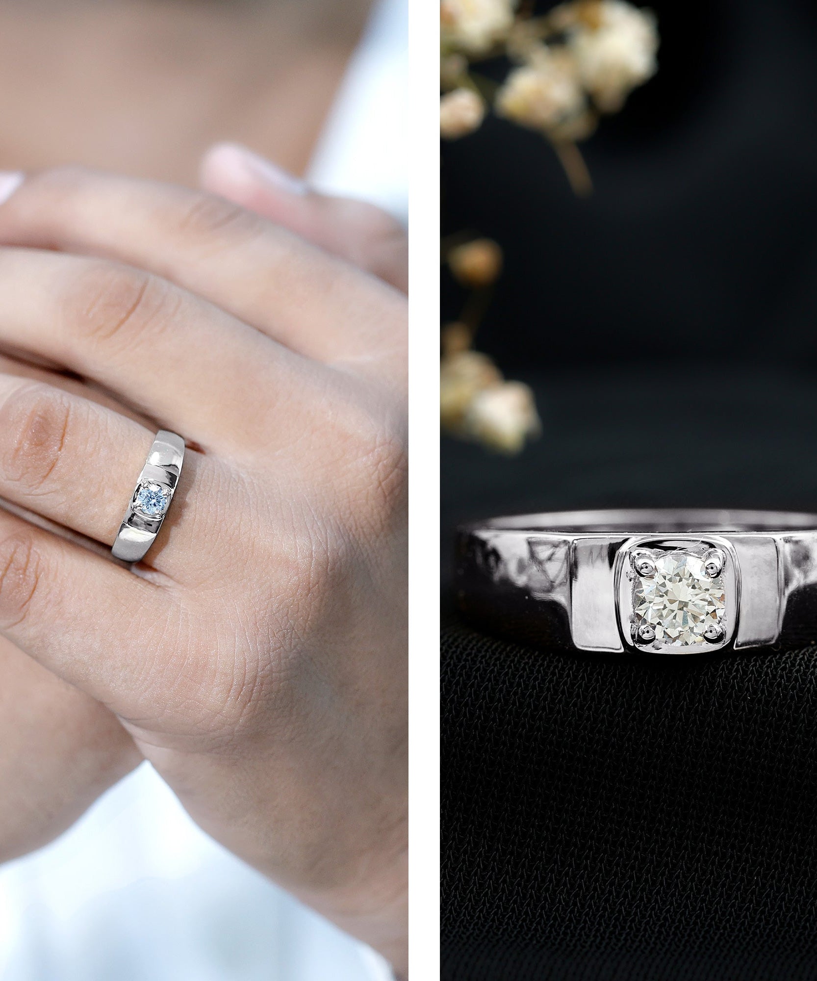 Brilliant Cut Lab Grown Diamond Engagement Ring for Men