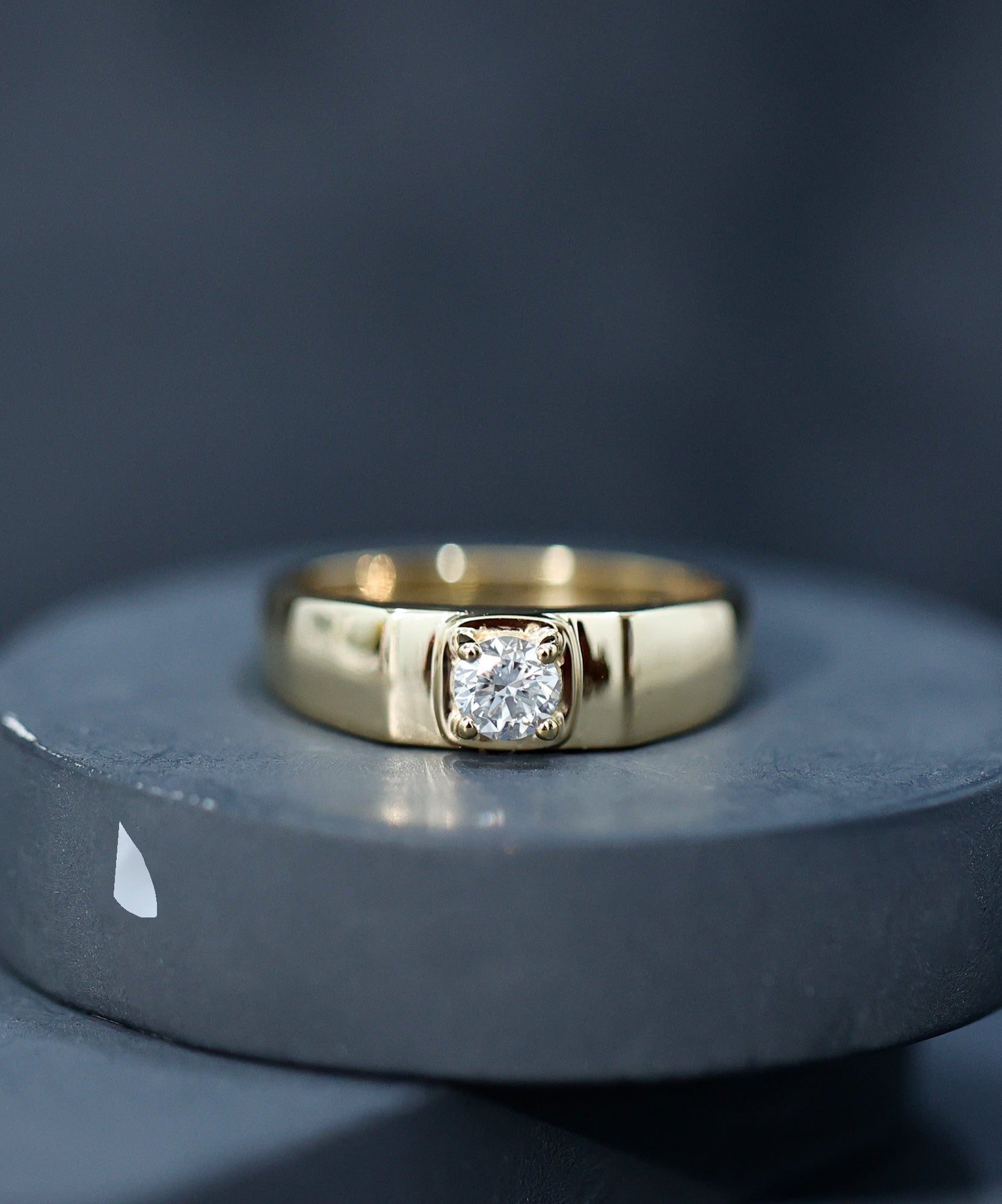 Brilliant Cut Lab Grown Diamond Engagement Ring for Men