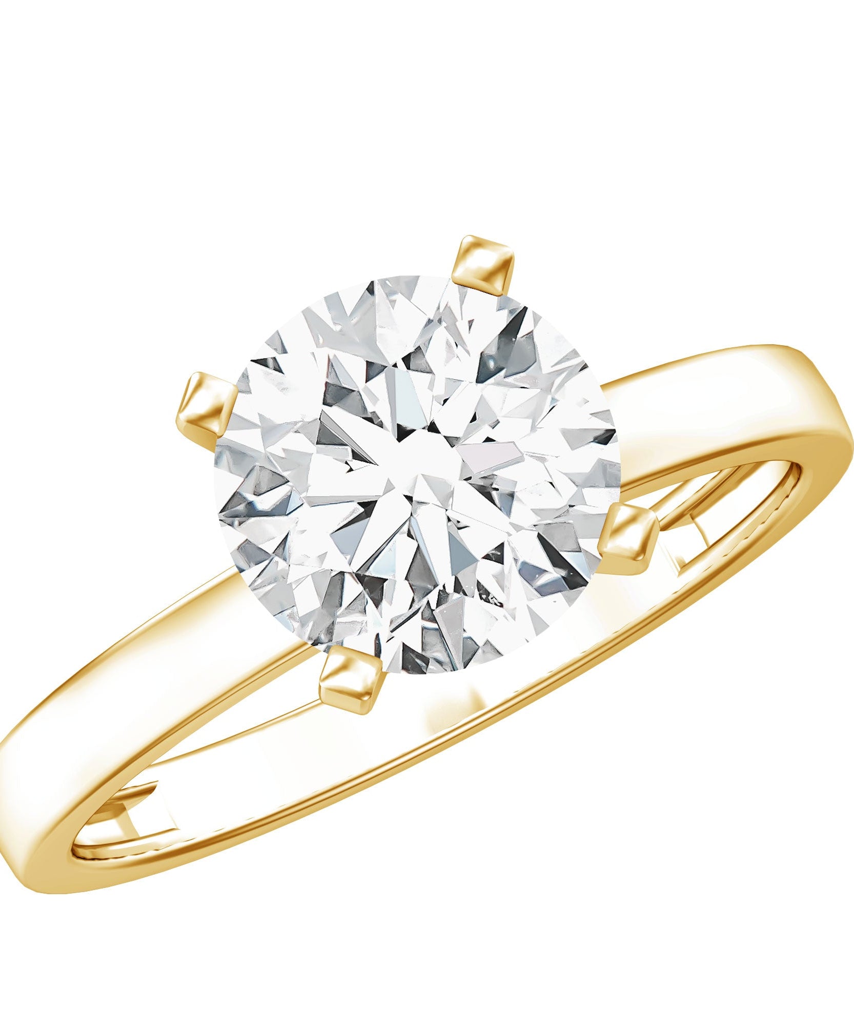 IGI Certified 3 CT Round Lab Grown Diamond Solitaire Engagement Ring