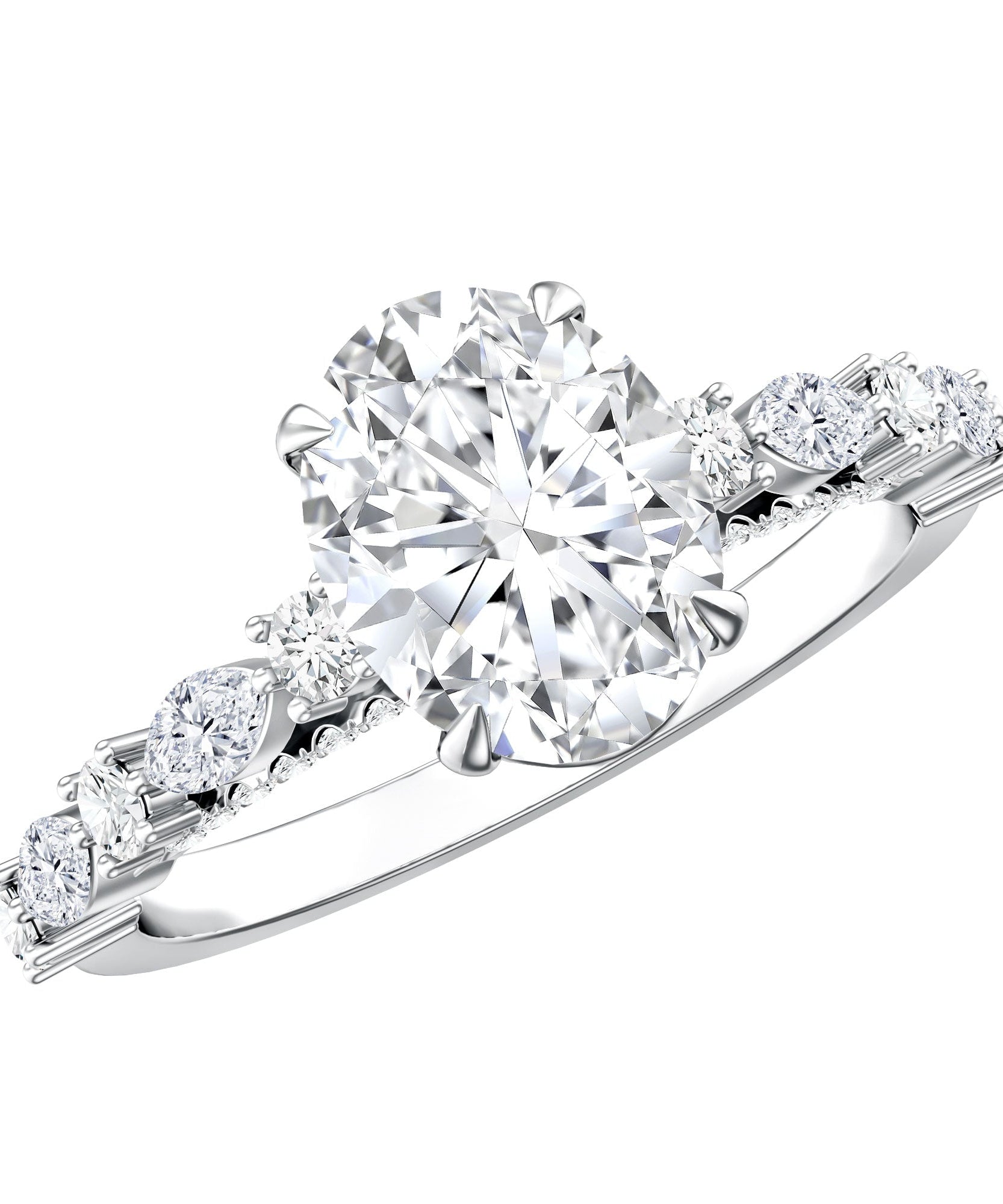 2 Carat Oval Lab Grown Diamond Engagement Ring with IGI Certificate