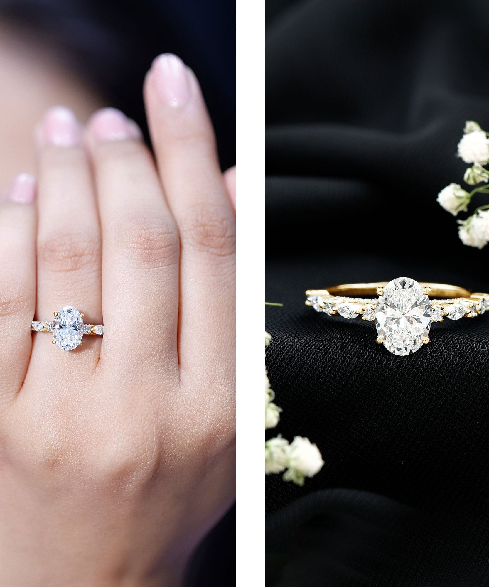 2 Carat Oval Lab Grown Diamond Engagement Ring with IGI Certificate