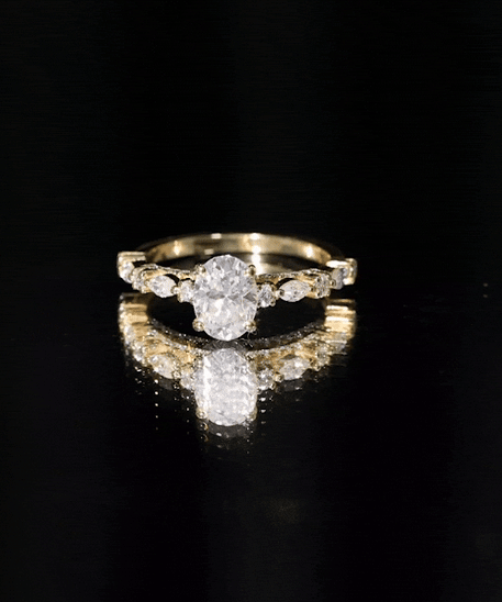 1 Carat IGI Certified Oval Cut Lab Grown Diamond Solitaire Engagement Ring