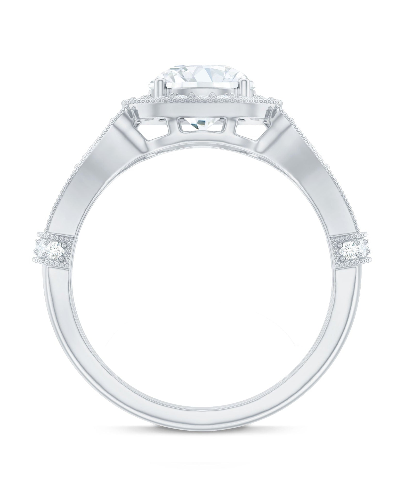 Certified 1.2 Carat Lab Grown Diamond Vintage Style Engagement Ring