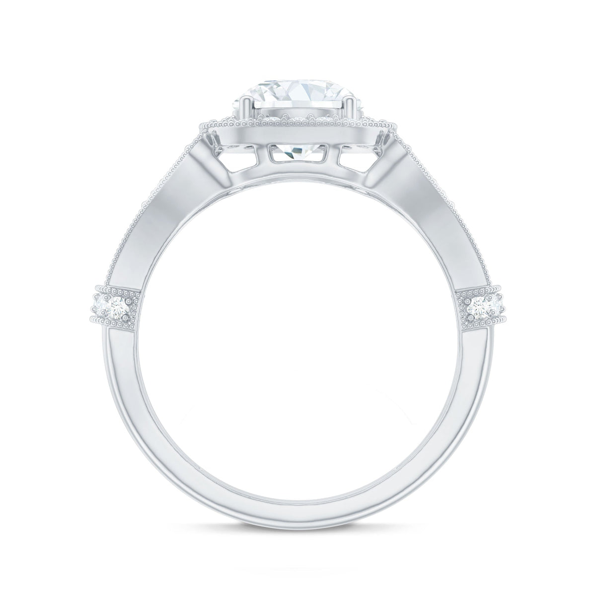 Certified 1.2 Carat Lab Grown Diamond Vintage Style Engagement Ring