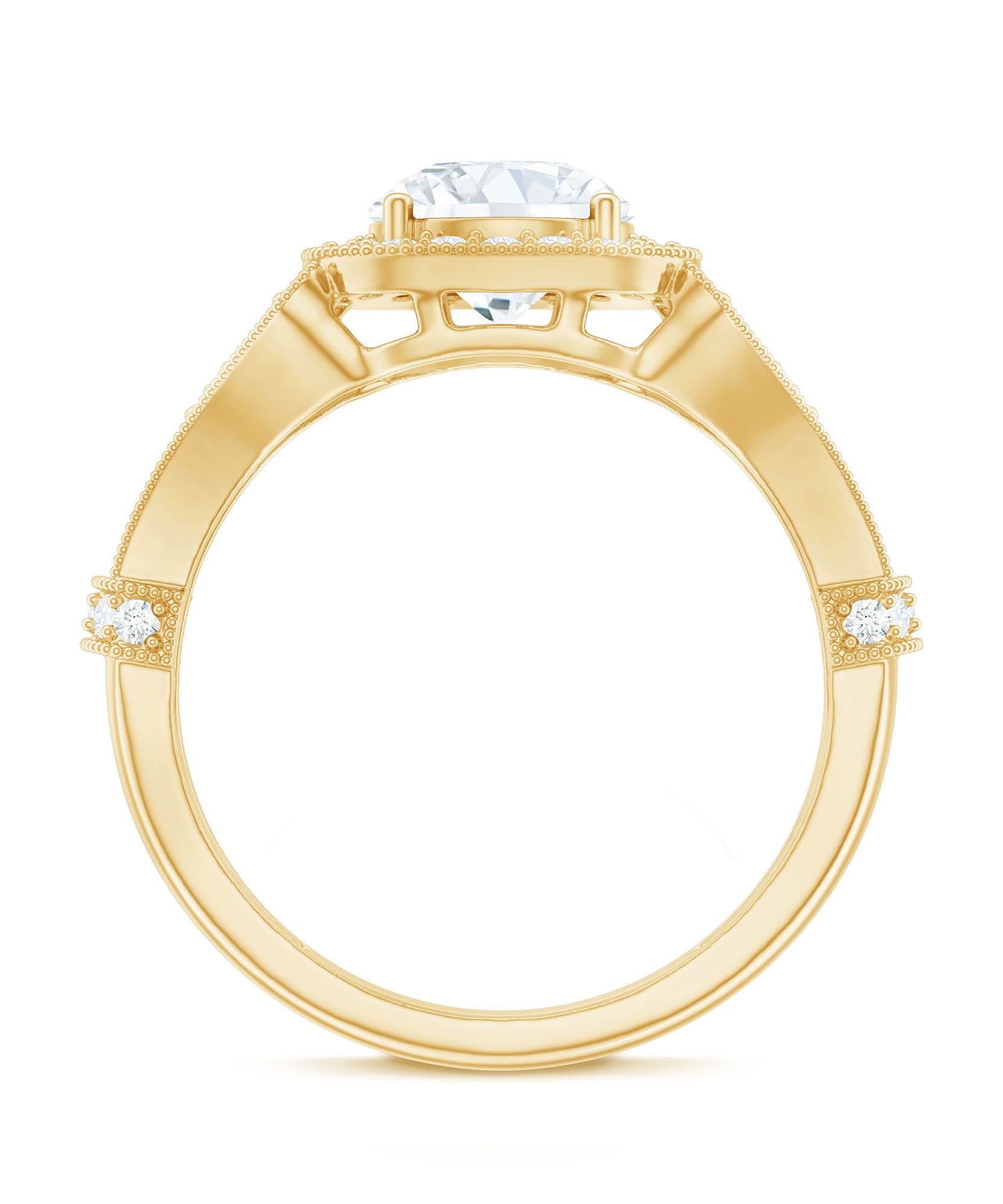 Certified 1.2 Carat Lab Grown Diamond Vintage Style Engagement Ring