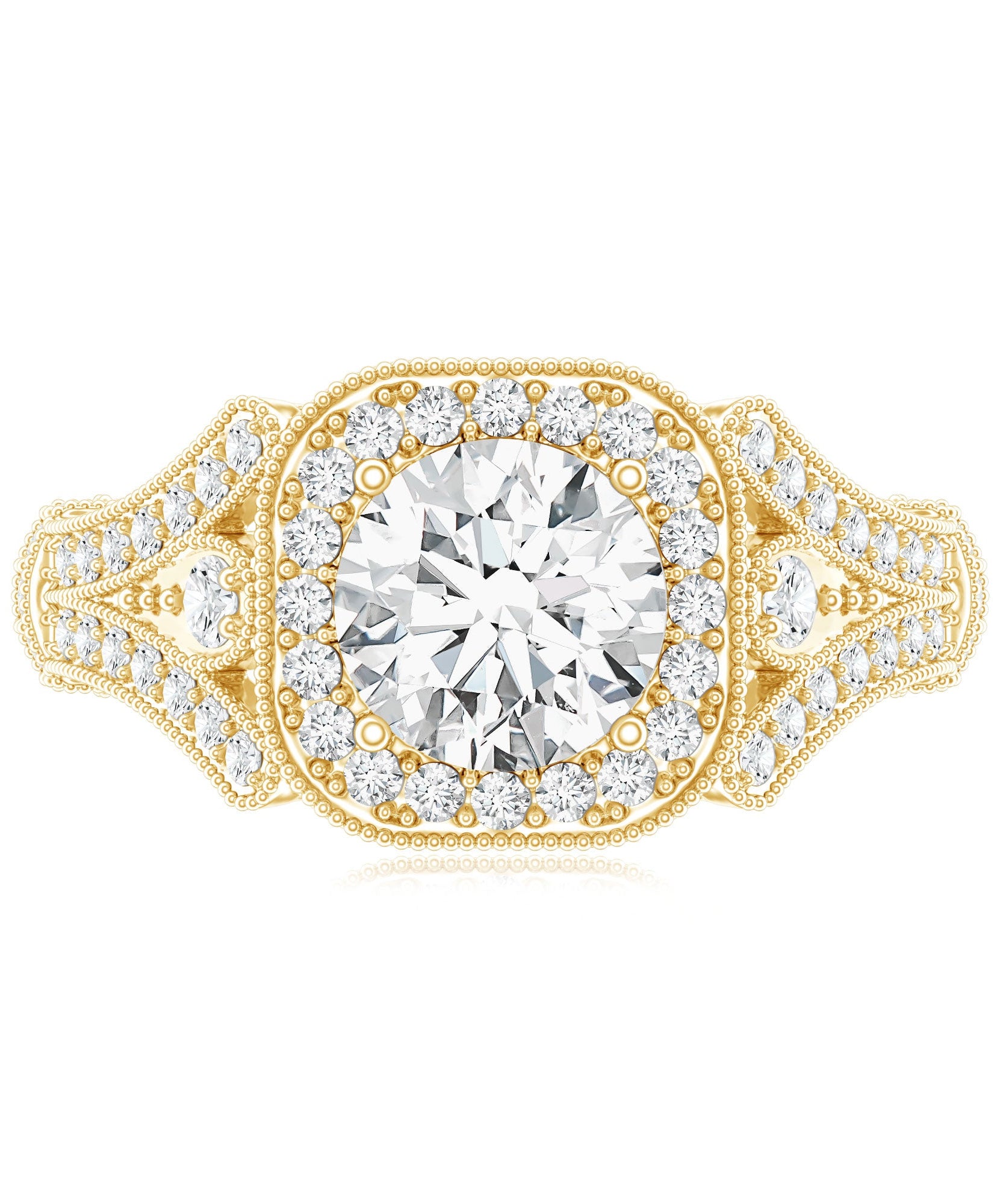 Certified 1.2 Carat Lab Grown Diamond Vintage Style Engagement Ring
