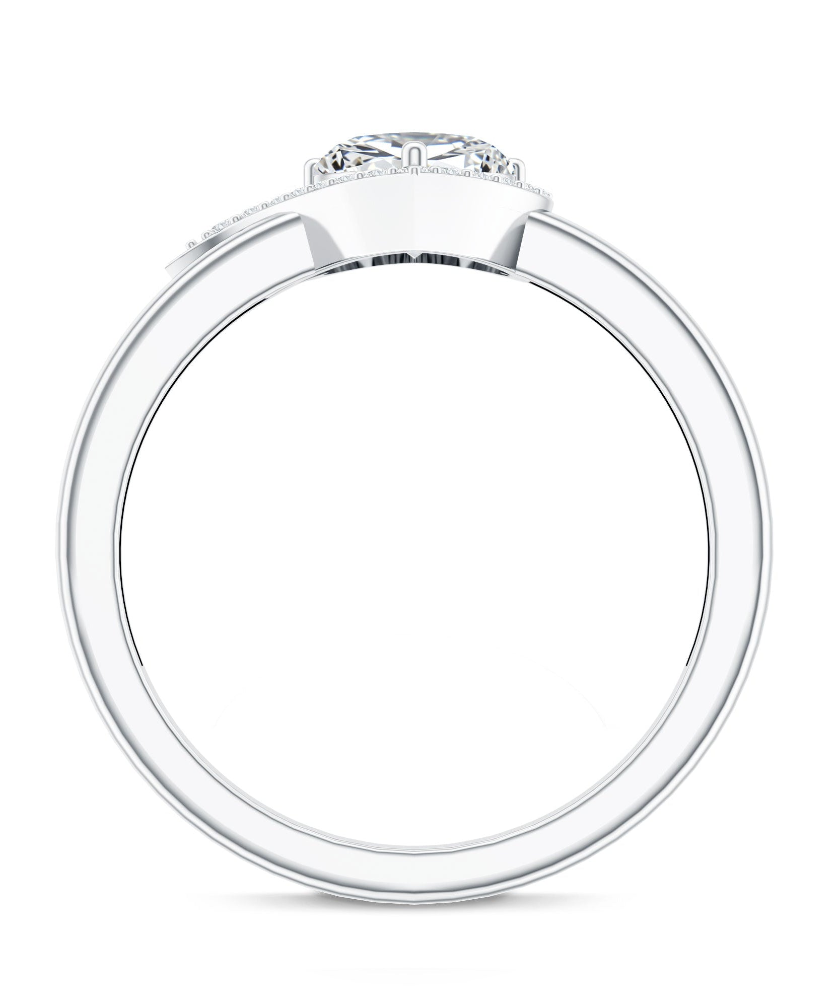 Certified Heart Shape Lab Grown Diamond Engagement Ring