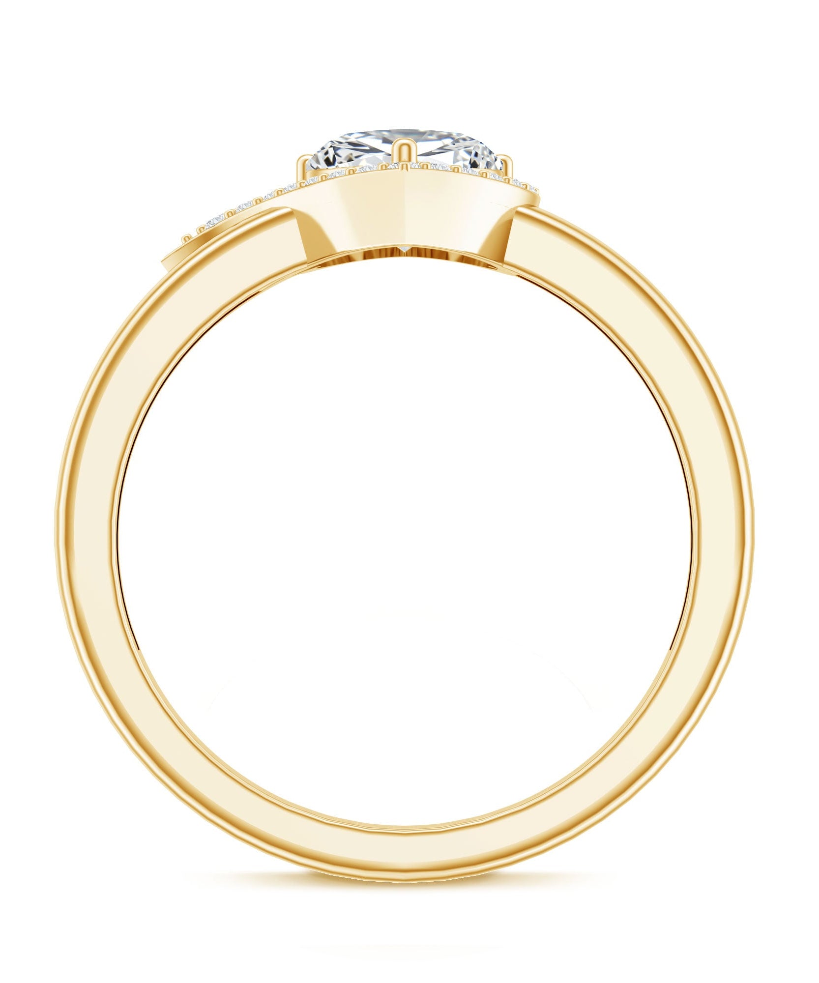Certified Heart Shape Lab Grown Diamond Engagement Ring