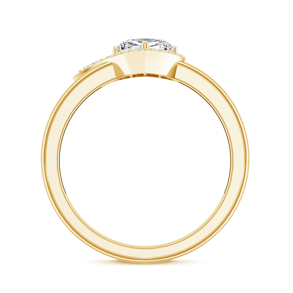 Certified Heart Shape Lab Grown Diamond Engagement Ring