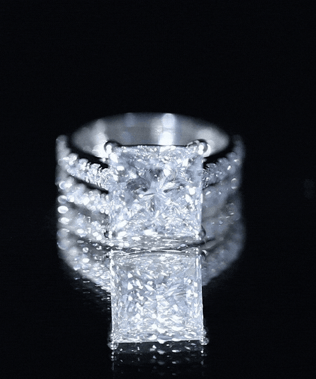 IGI Certified Huge 5 Carat Lab Grown Diamond Engagement Wedding Ring Set