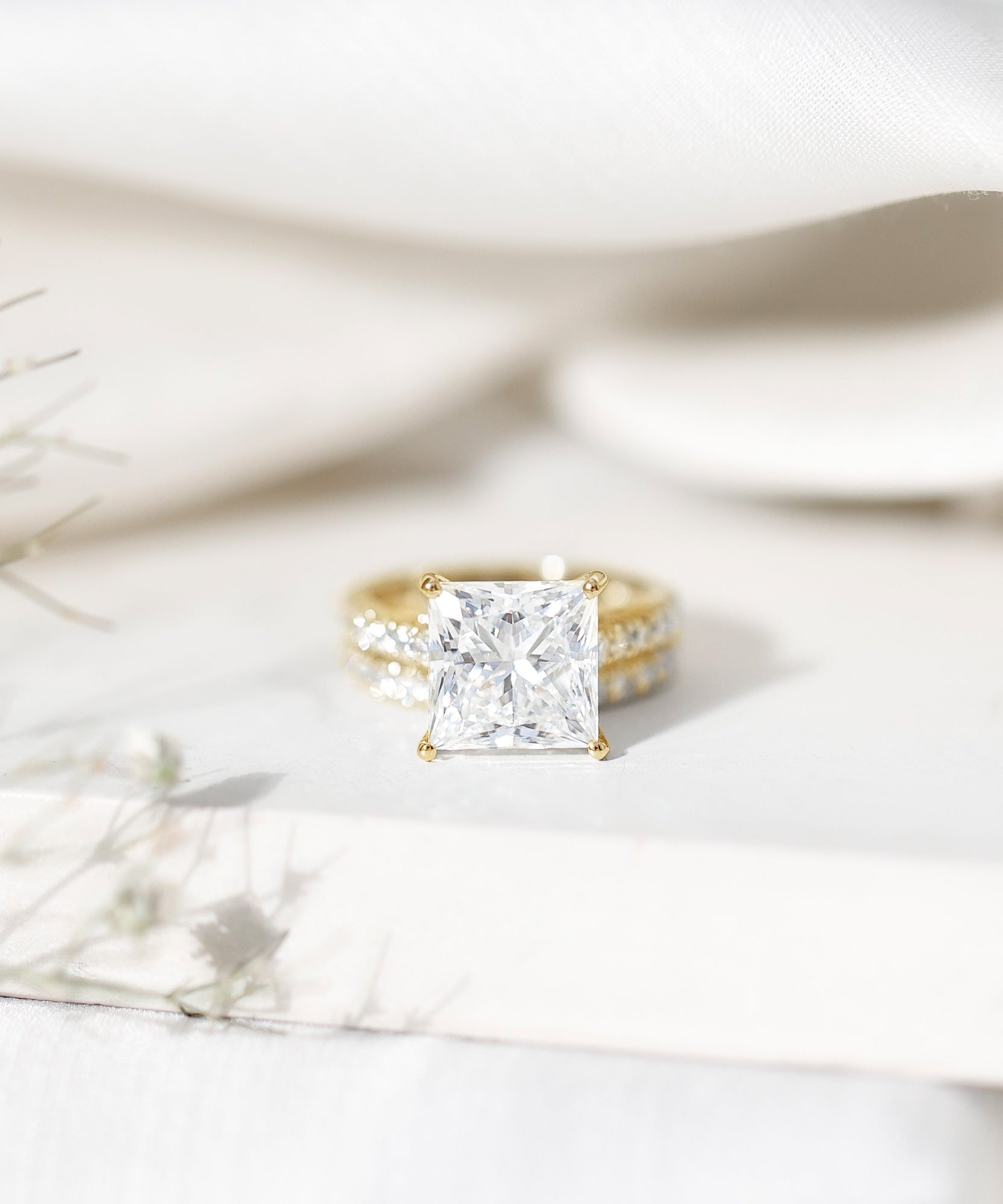 IGI Certified Huge 5 Carat Lab Grown Diamond Engagement Wedding Ring Set