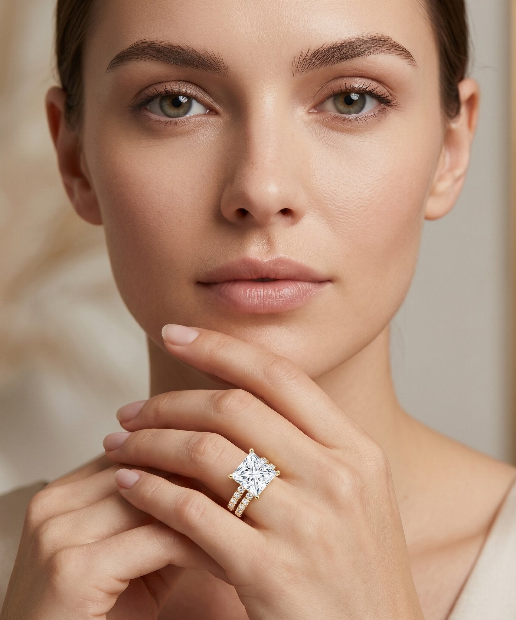 IGI Certified Huge 5 Carat Lab Grown Diamond Engagement Wedding Ring Set