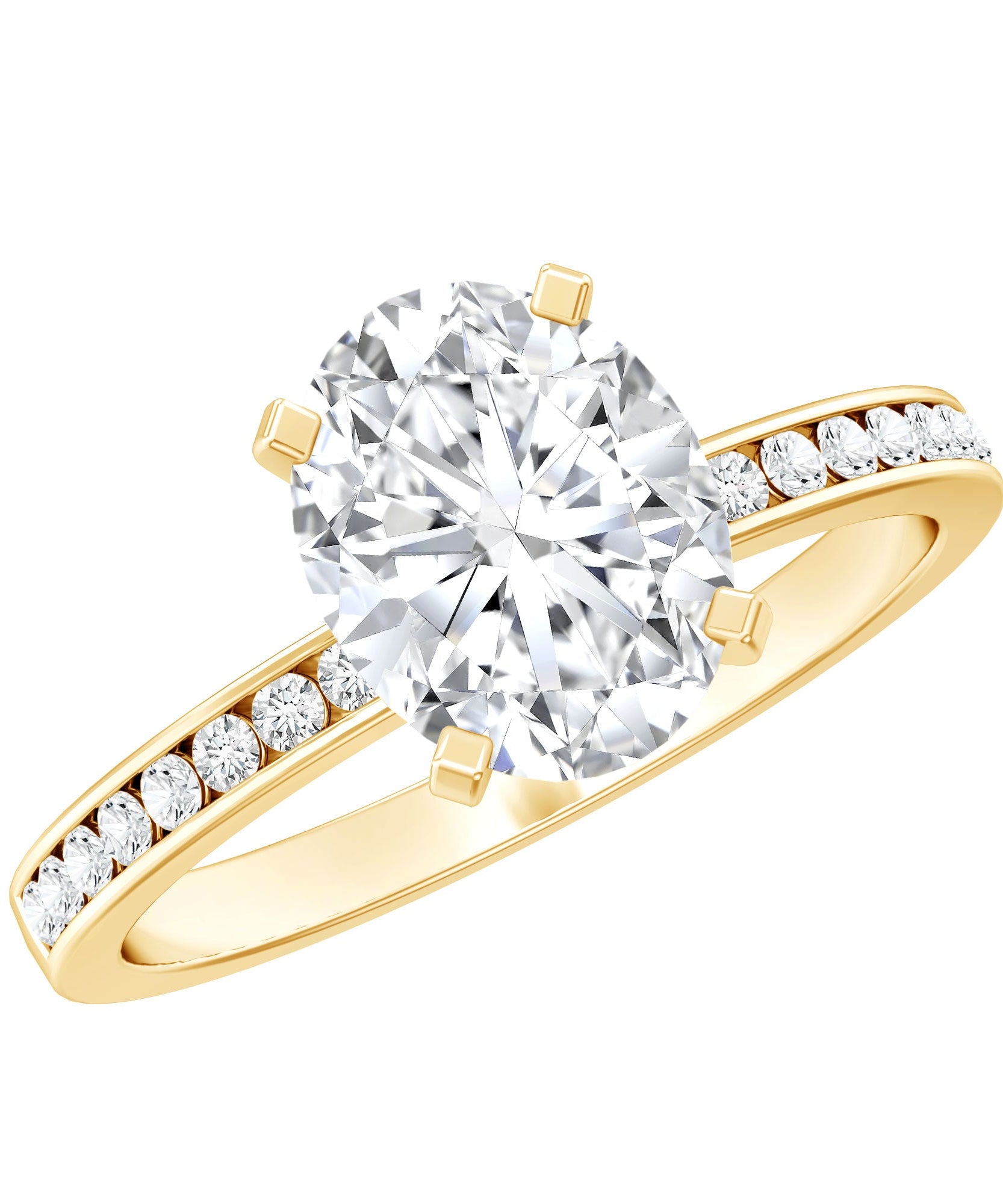 IGI Certified 2 Carat Lab Grown Diamond Oval Engagement Ring With Side Stones