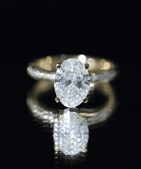 IGI Certified 3 Carat Lab Grown Diamond Oval Engagement Ring for Women