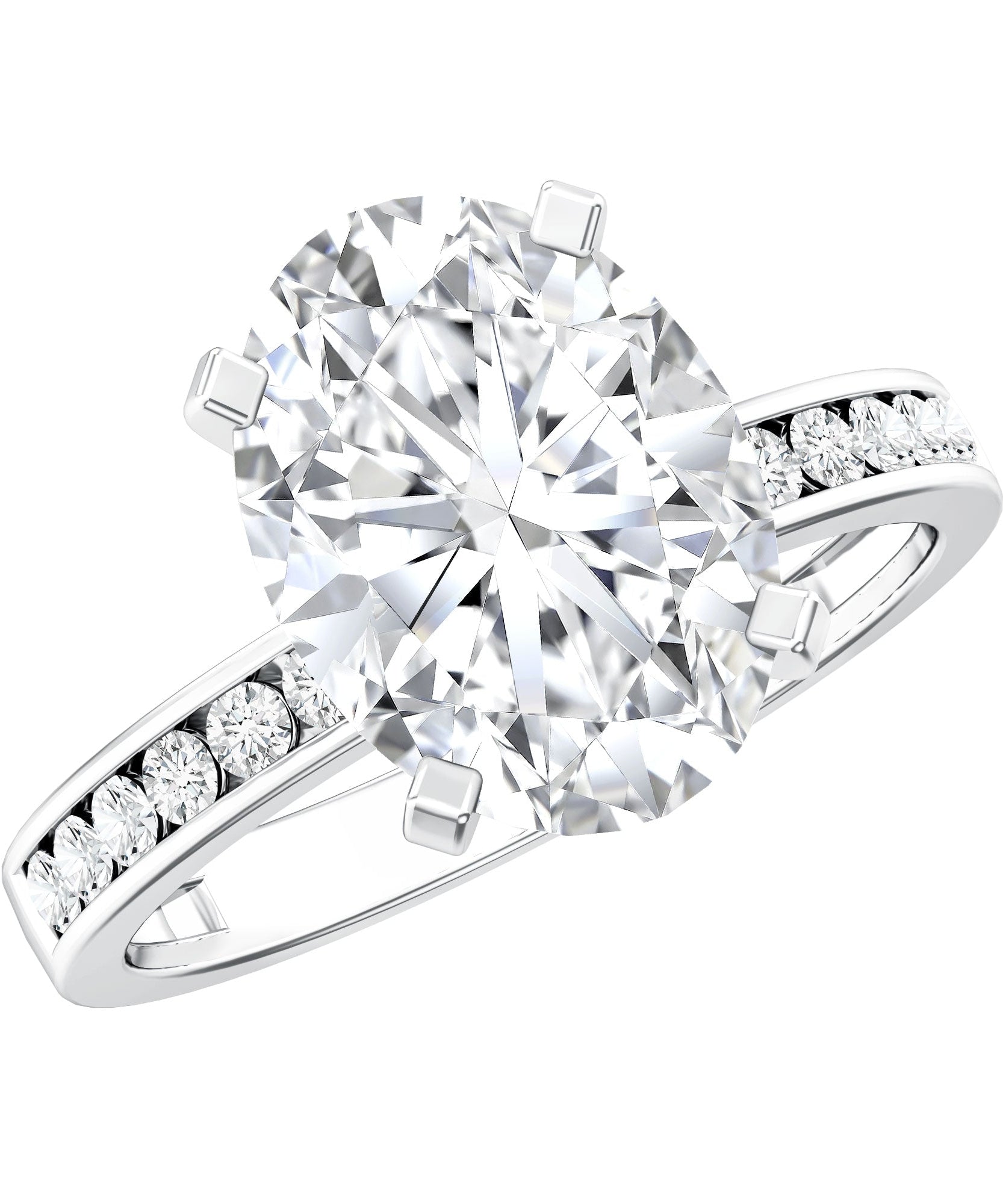 IGI Certified 3 Carat Lab Grown Diamond Oval Engagement Ring for Women