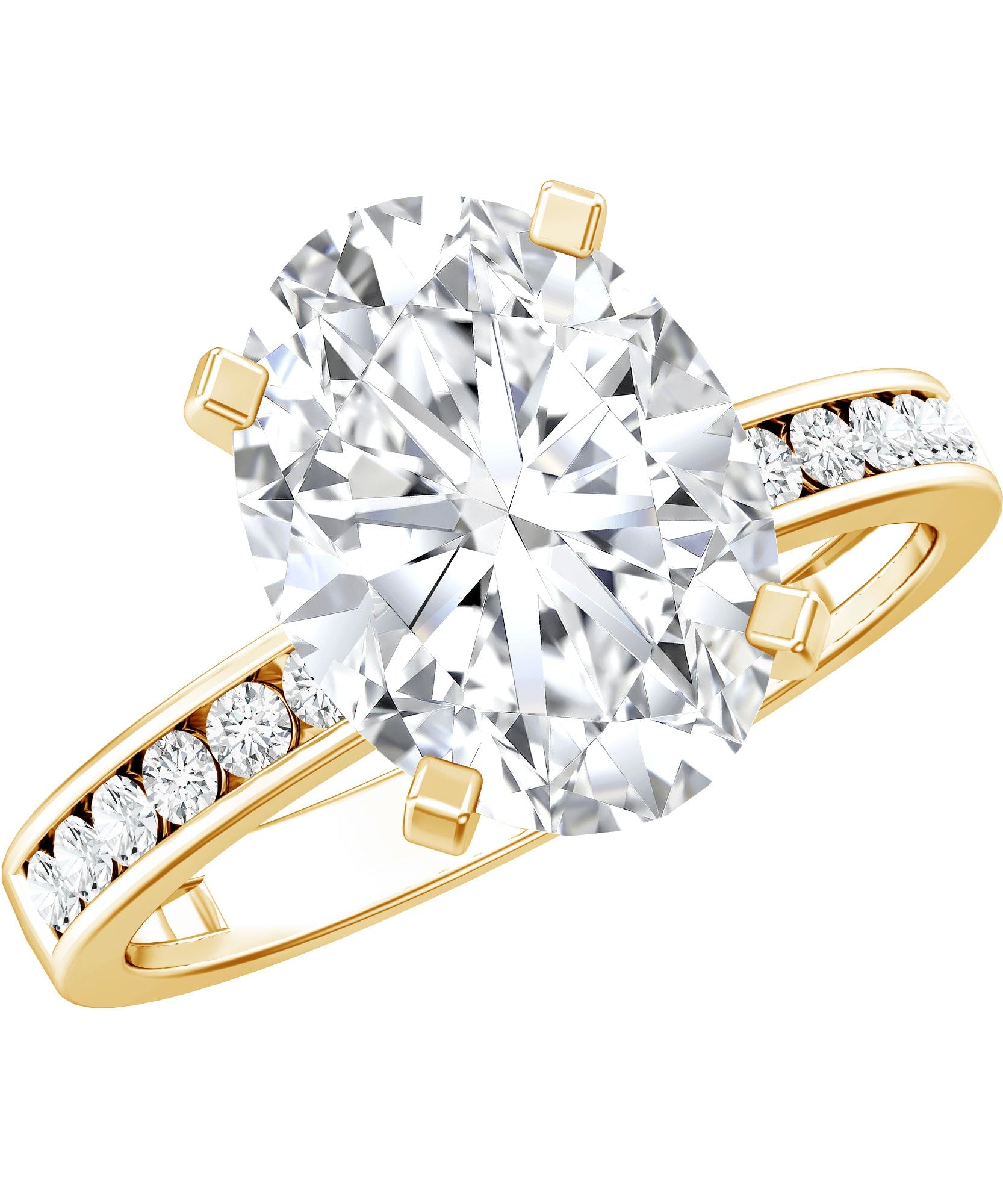 IGI Certified 3 Carat Lab Grown Diamond Oval Engagement Ring for Women