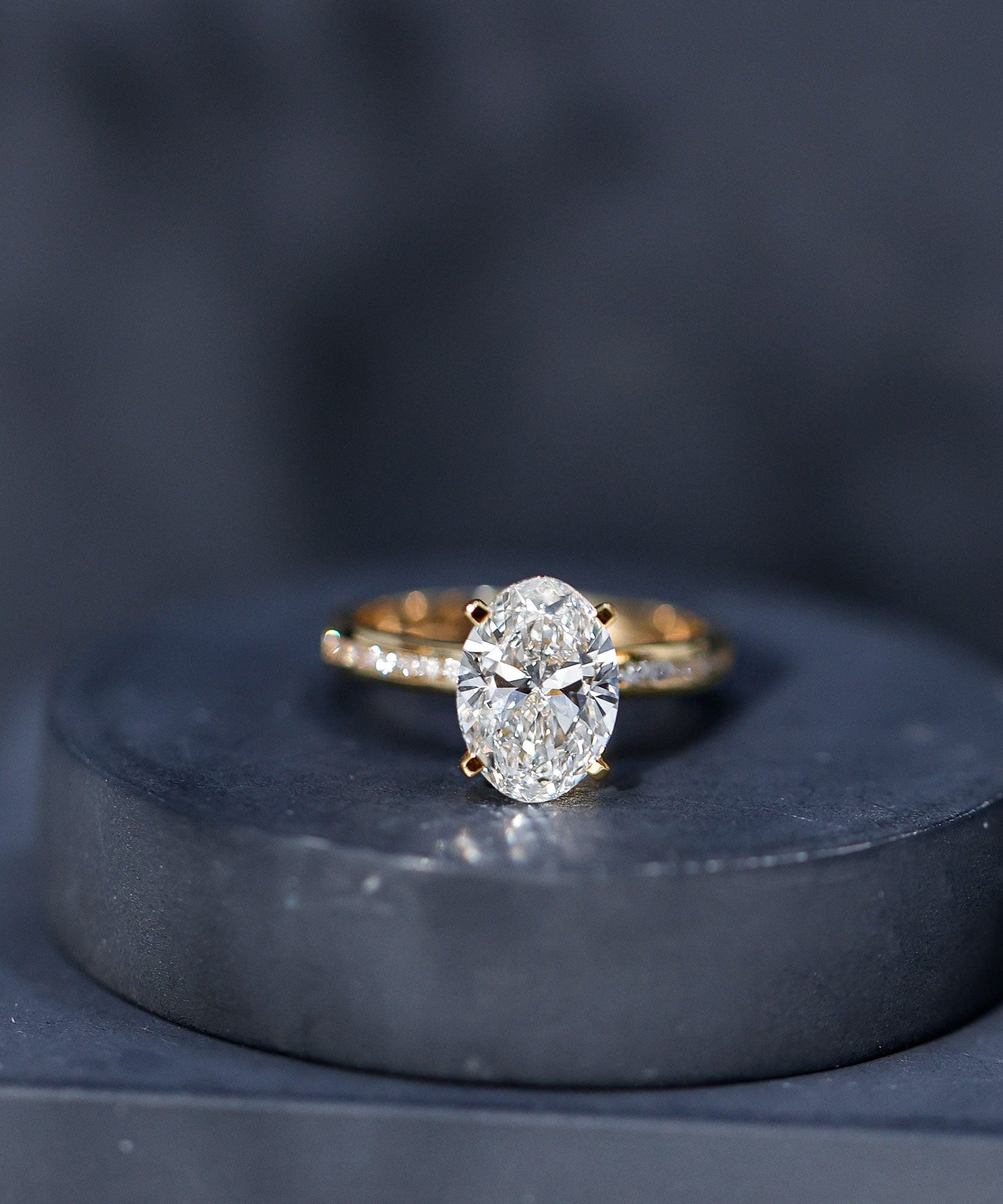 IGI Certified 3 Carat Lab Grown Diamond Oval Engagement Ring for Women