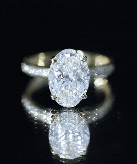 Oval Cut 5 Carat Lab Grown Diamond Big Engagement Ring with IGI Certificate