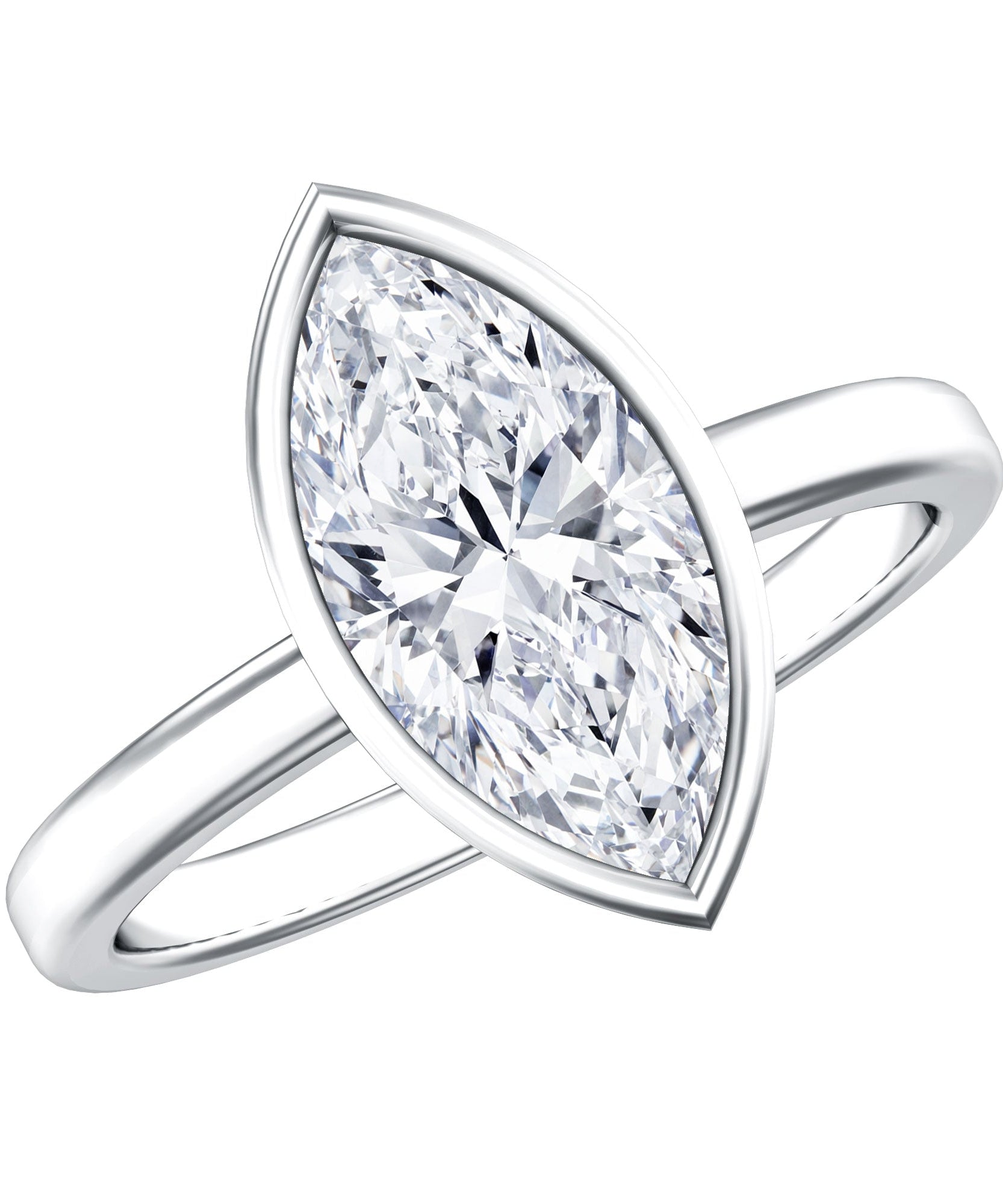 IGI Certified 2 Carat Lab Grown Diamond Marquise Ring For Engagement