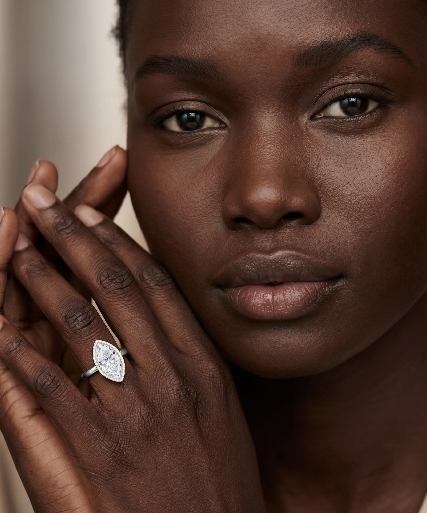 IGI Certified 2 Carat Lab Grown Diamond Marquise Ring For Engagement