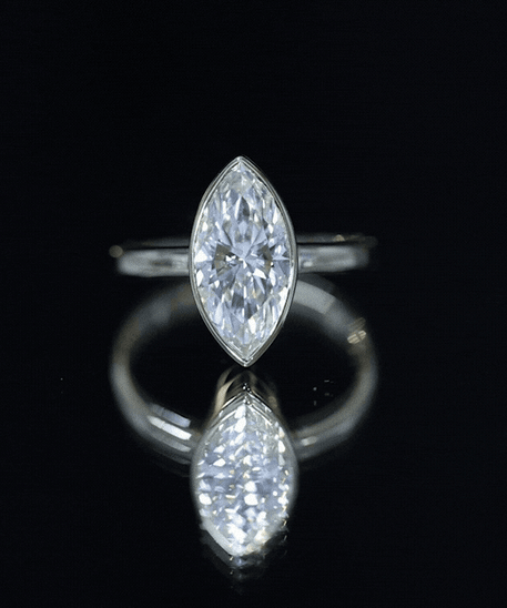 IGI Certified 3 Carat Solitaire Lab Grown Diamond Marquise Cut Engagement Ring