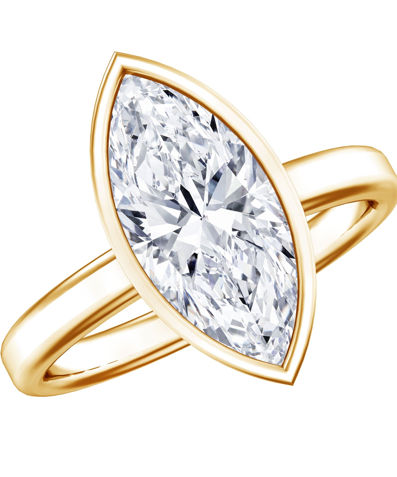 IGI Certified 3 Carat Solitaire Lab Grown Diamond Marquise Cut Engagement Ring