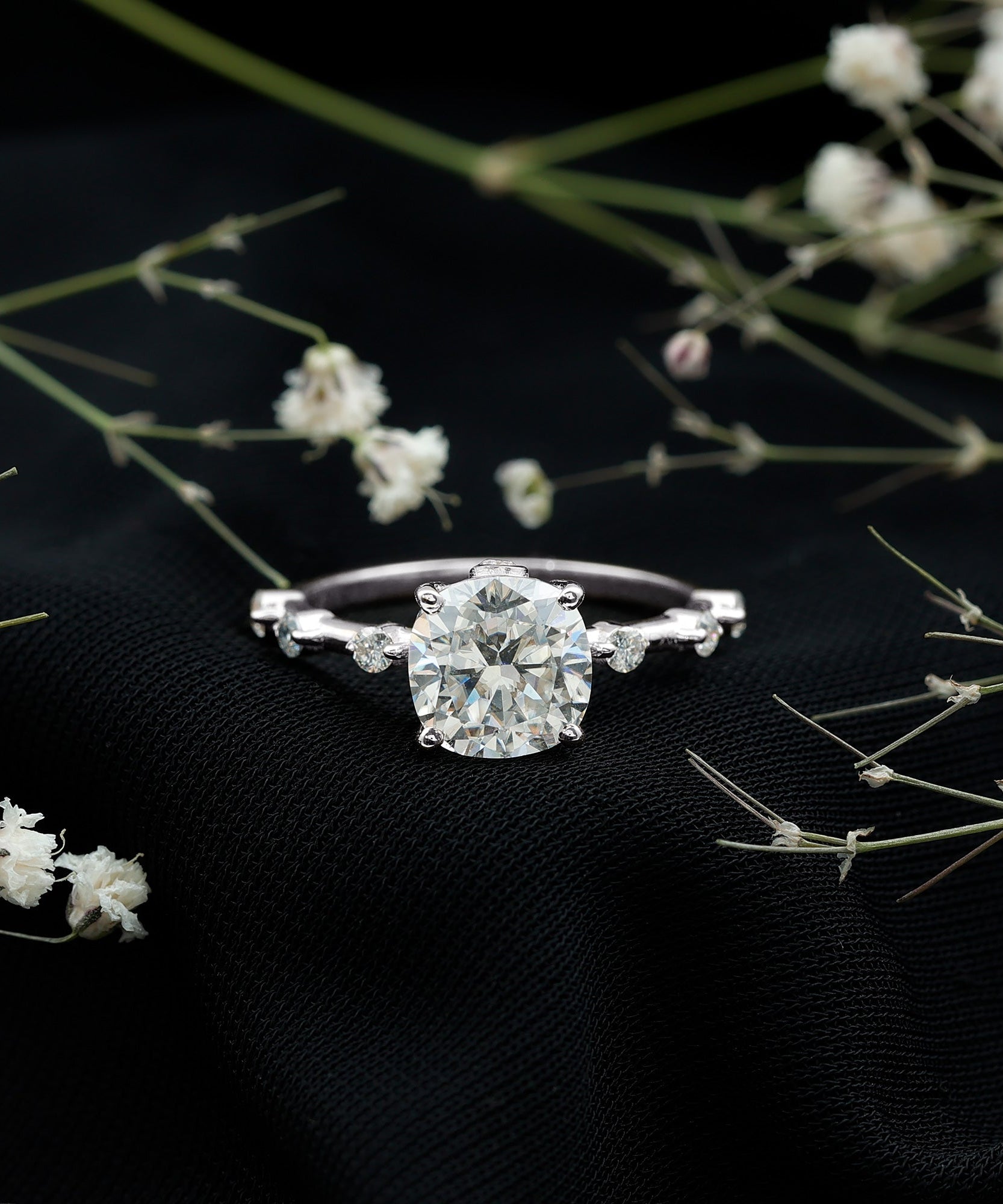 3 Carat IGI Certified Lab Grown Diamond Cushion Cut Engagement Ring for Women
