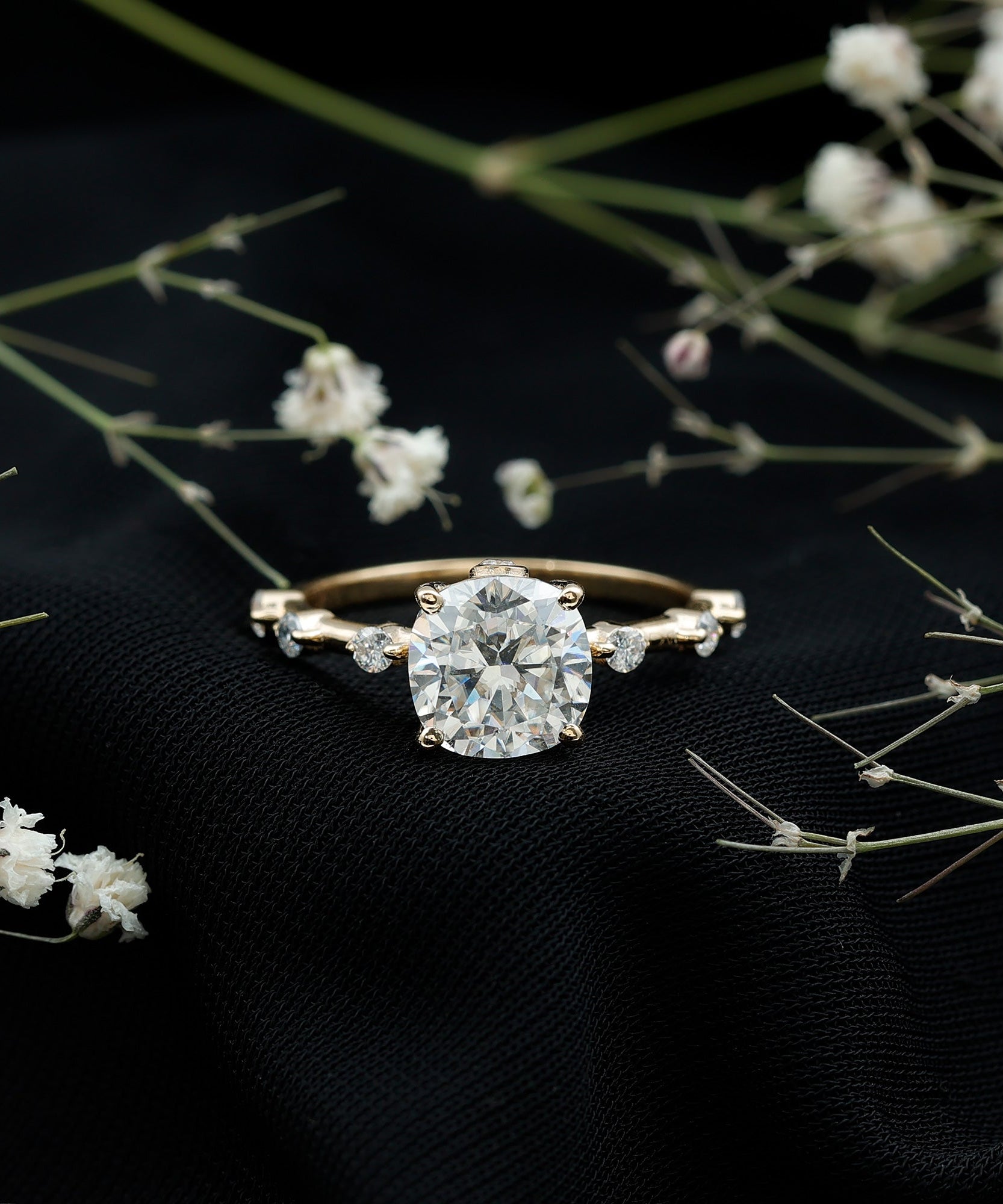 Cushion Cut 2 Carat Lab Grown Diamond Solitaire Engagement Ring with IGI Certificate