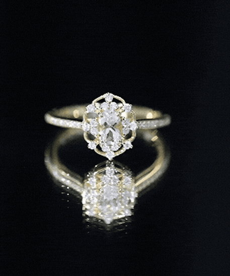 Vintage Inspired Morganite Engagement Ring with Diamonds