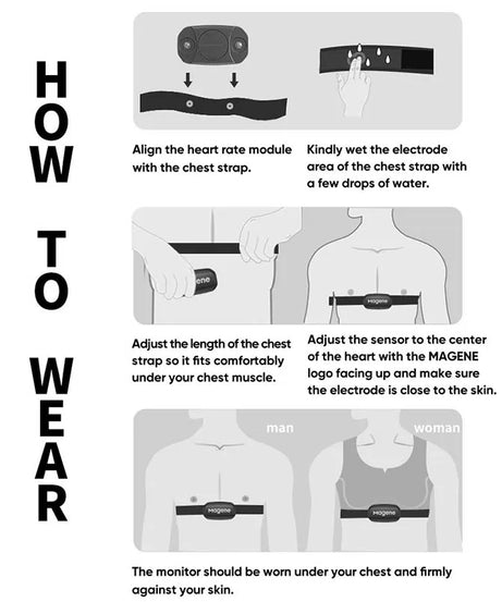 Magene H303 Heart Rate Sensor Bluetooth ANT Upgrade H64 HR Monitor With Chest Strap Dual Mode Computer Bike  Sports Band Belt