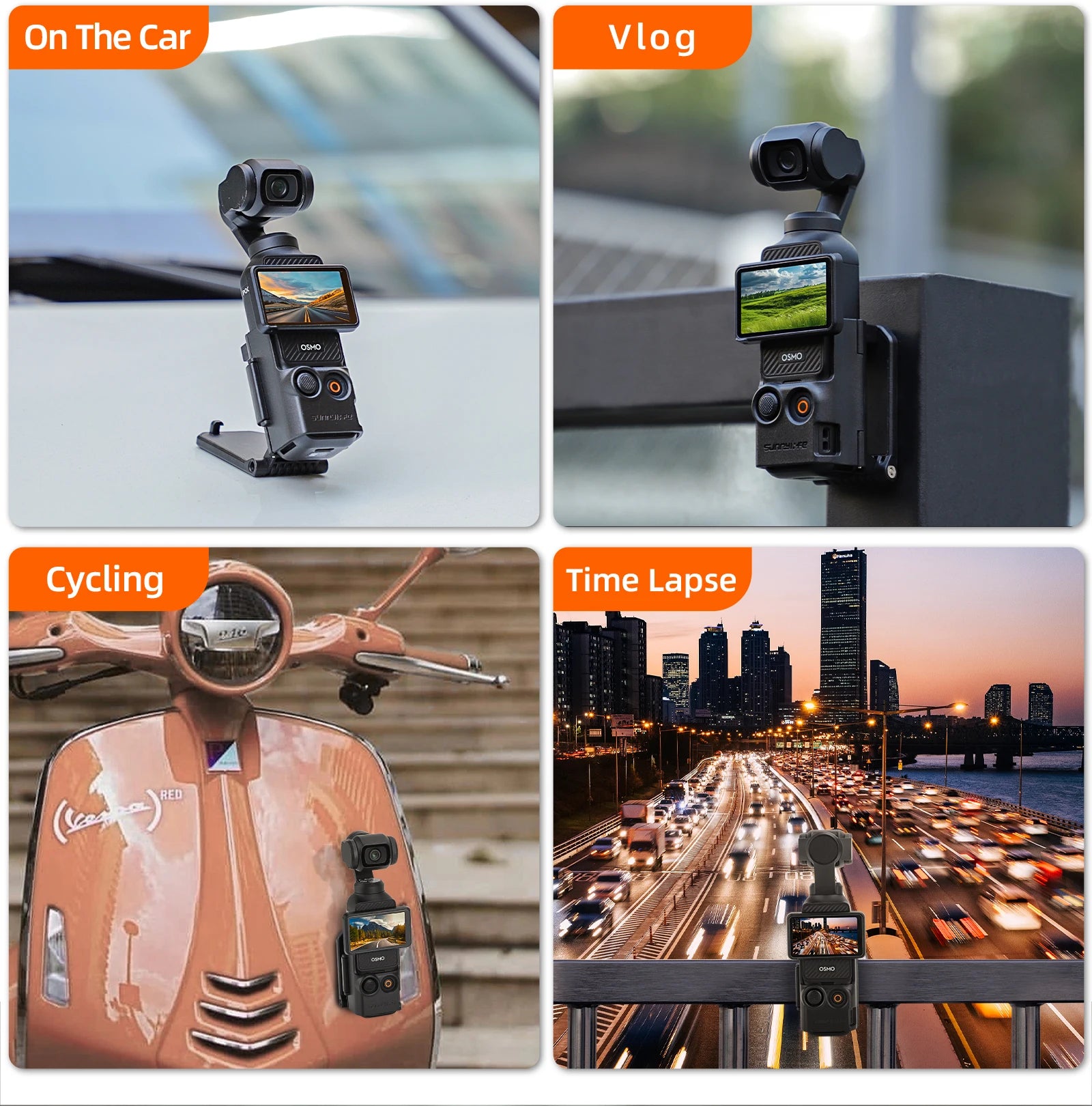 Base d'adaptateur magnétique DJI Pocket 3 – Accessoire de fixation rapide pour caméra