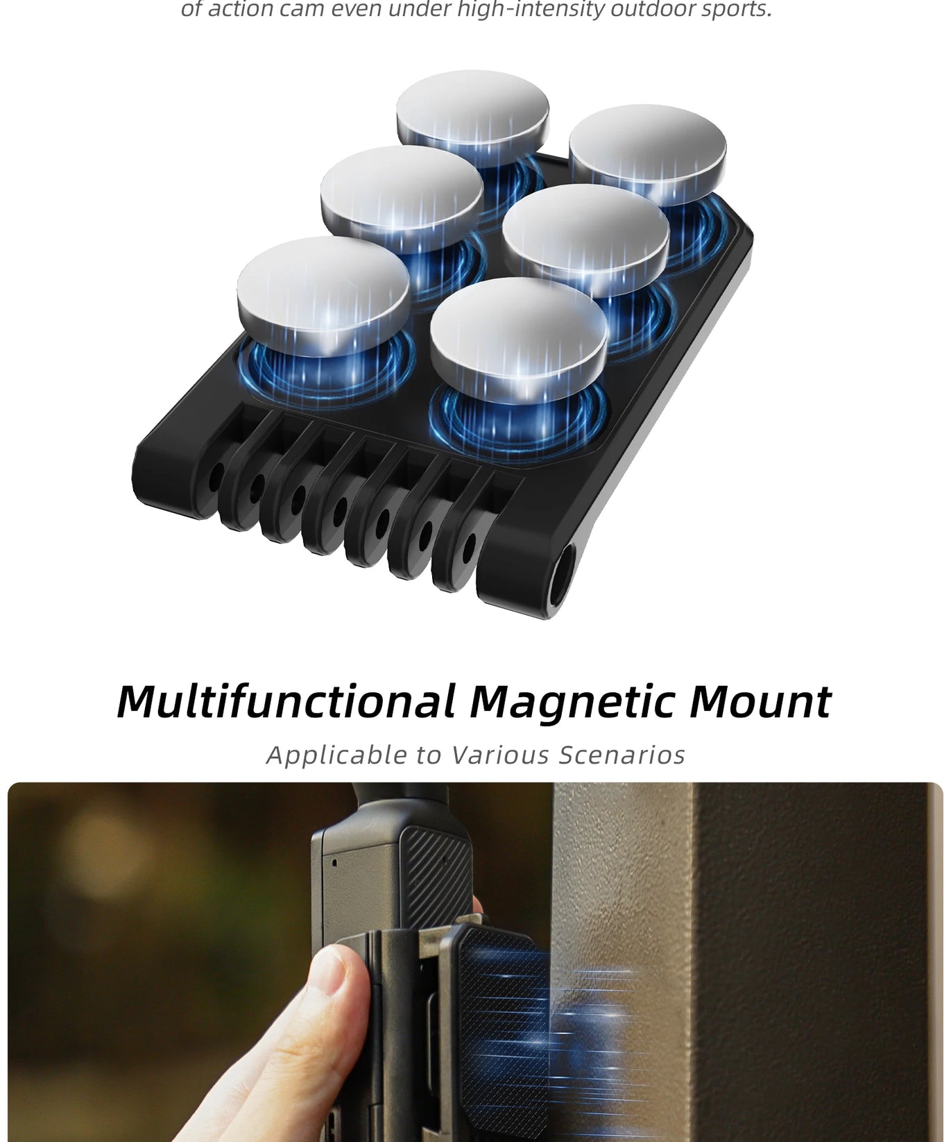 Base d'adaptateur magnétique DJI Pocket 3 – Accessoire de fixation rapide pour caméra