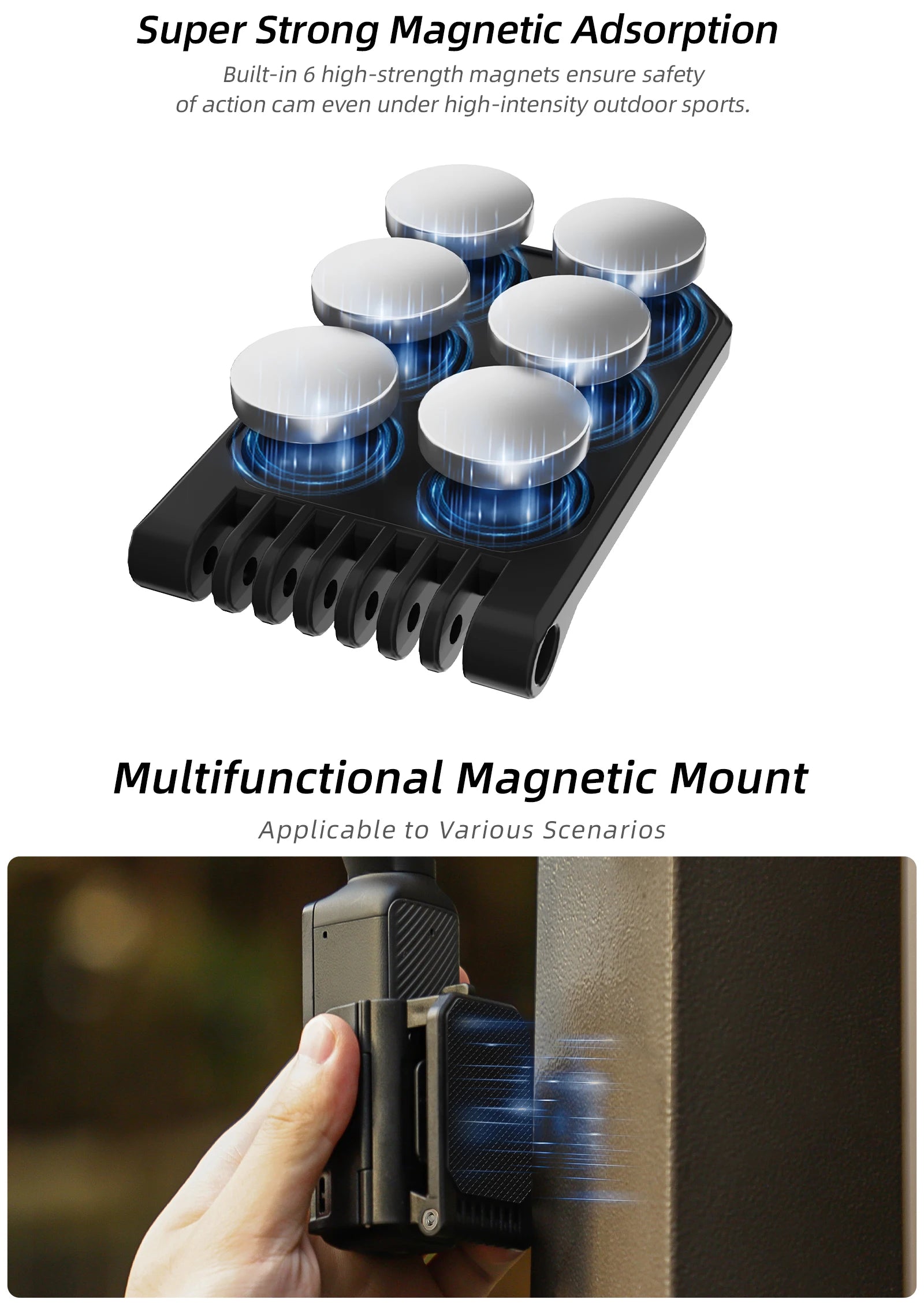 Base d'adaptateur magnétique DJI Pocket 3 – Accessoire de fixation rapide pour caméra