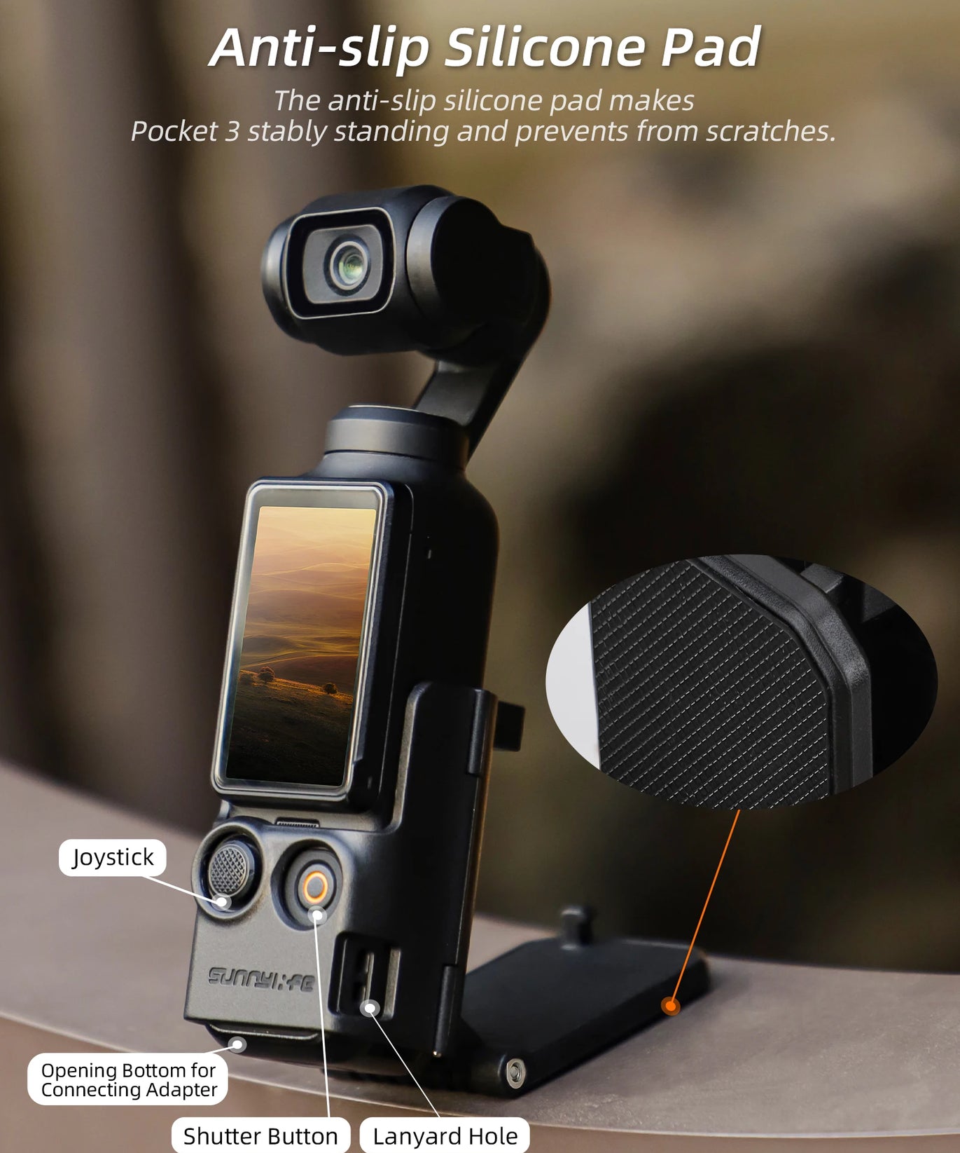 Base d'adaptateur magnétique DJI Pocket 3 – Accessoire de fixation rapide pour caméra