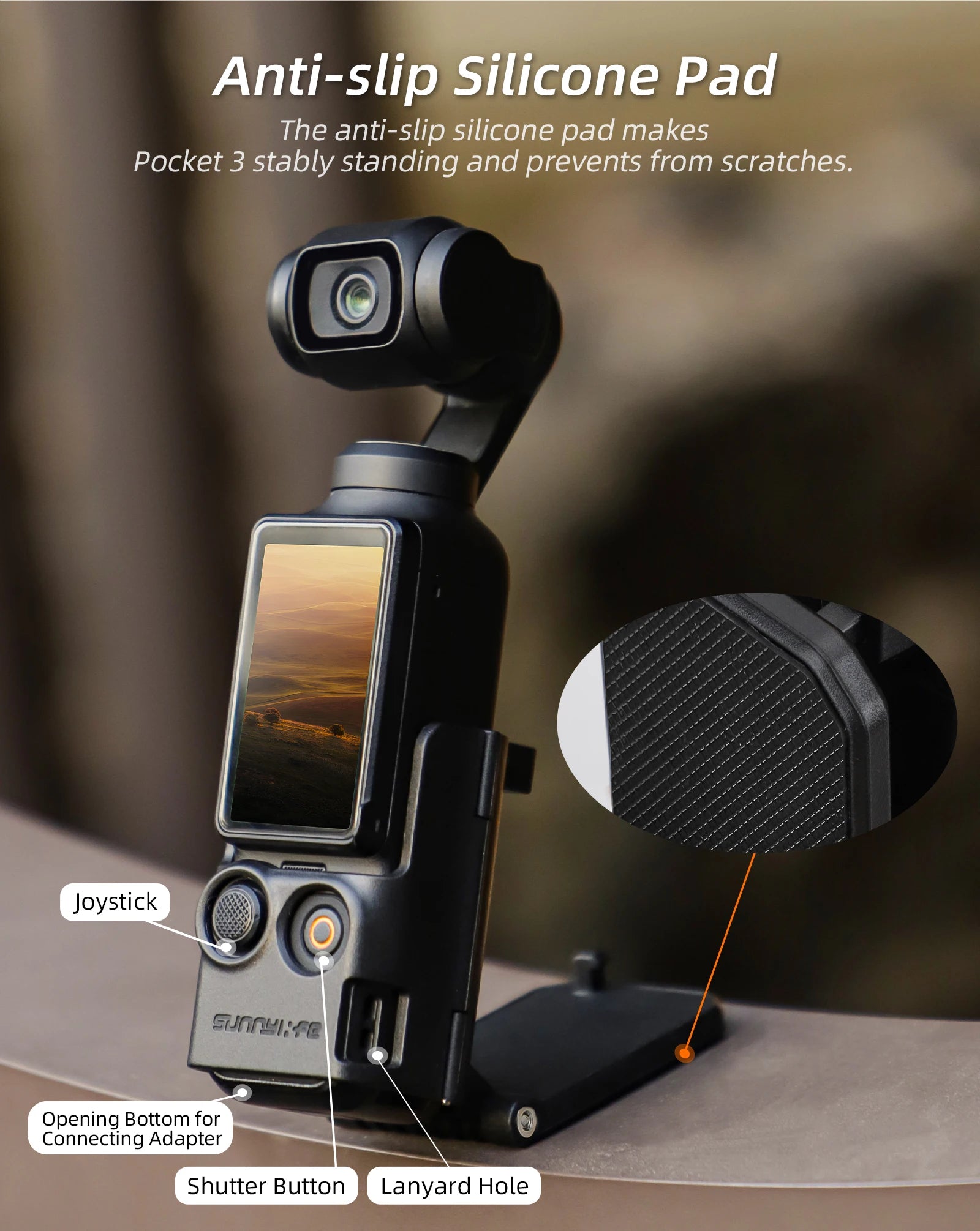 Base d'adaptateur magnétique DJI Pocket 3 – Accessoire de fixation rapide pour caméra