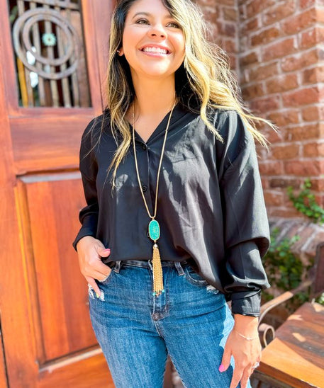 Kathryn Button-Up, Black