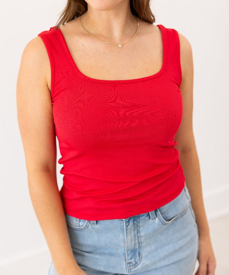 Bella Tank Top, True Red