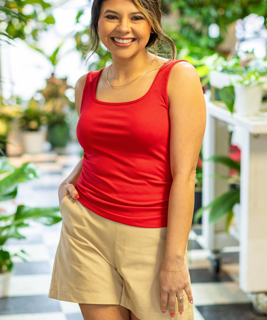 Bella Tank Top, True Red