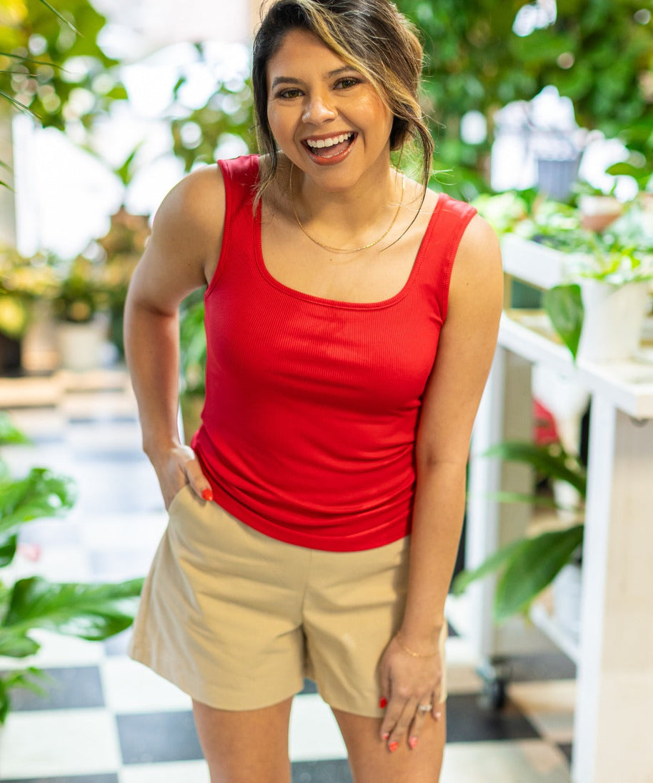 Bella Tank Top, True Red
