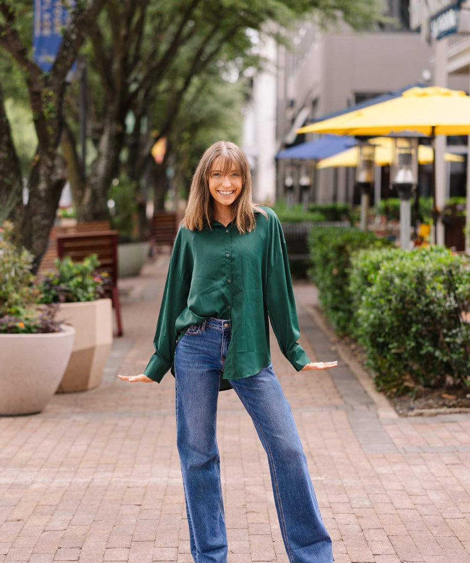 Kathryn Classic Button-Up, Forest Green
