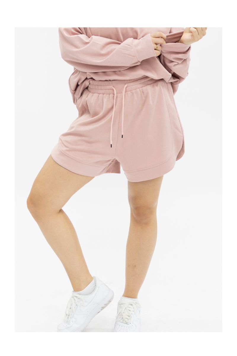 Butter Soft Shorts for Women – Ultra-Soft Stretch Fabric, Drawstring Waist, Pink